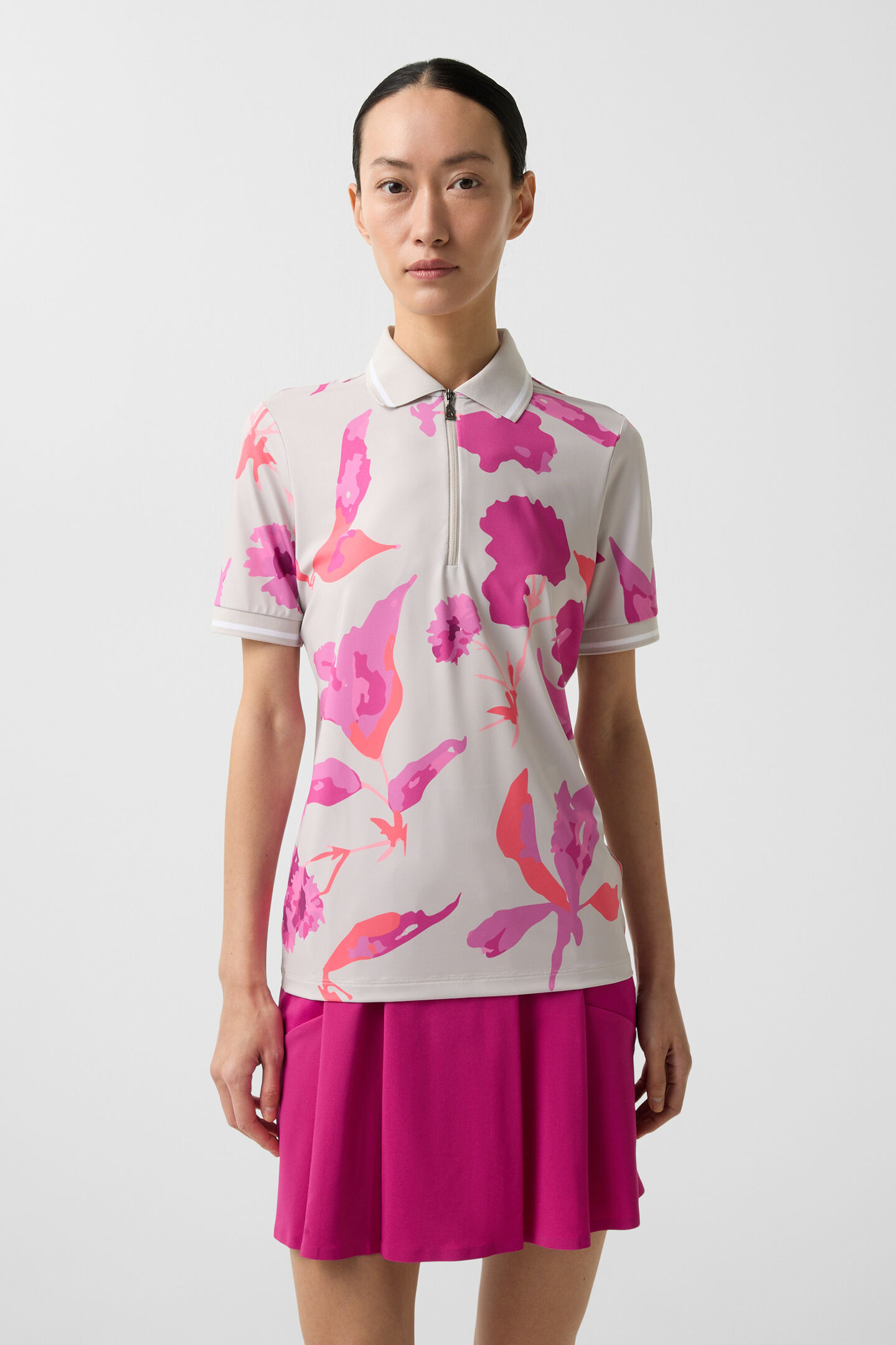 Calista functional short-sleeved top Sand/Pink