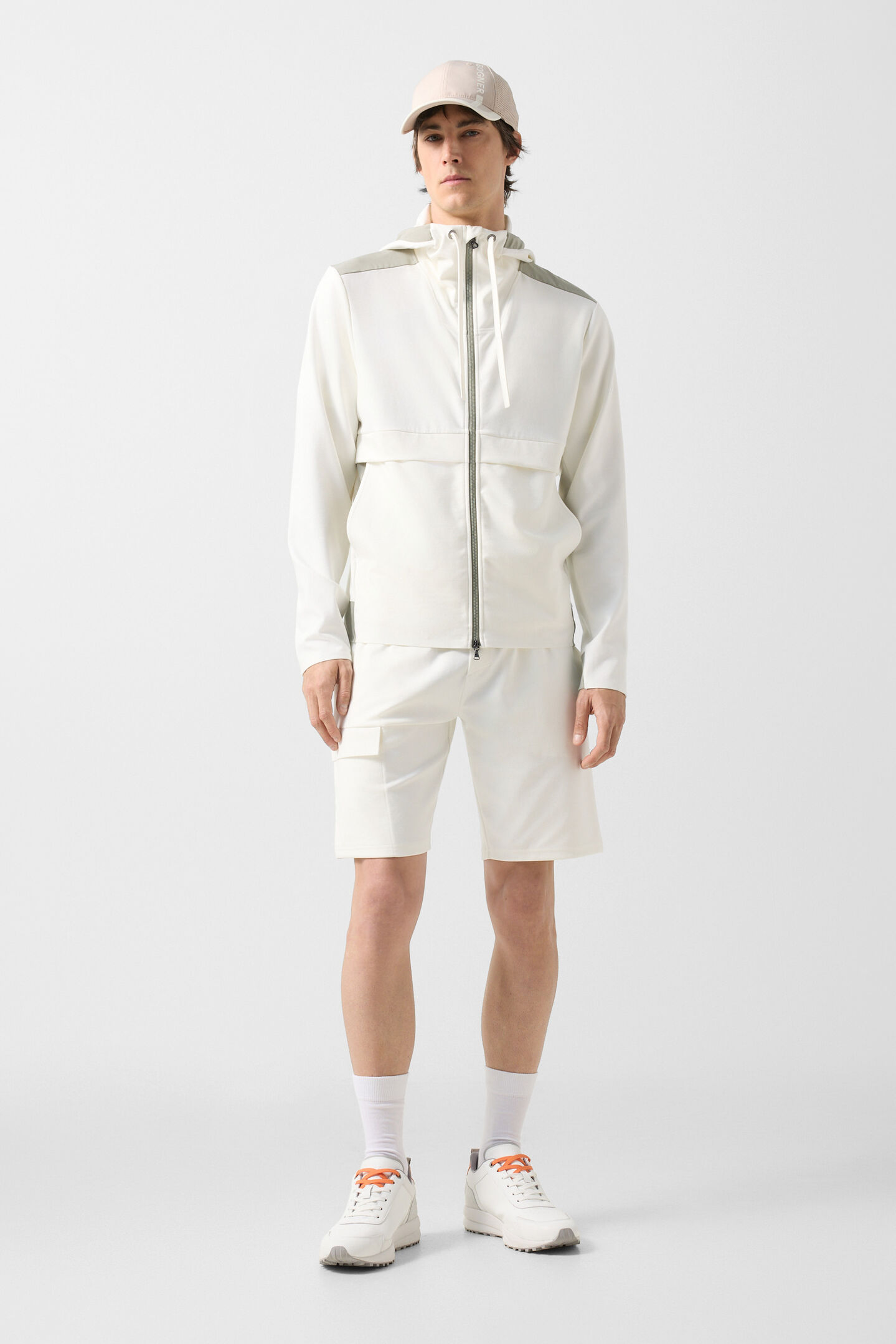 Ernesto jersey jacket Off-white/khaki