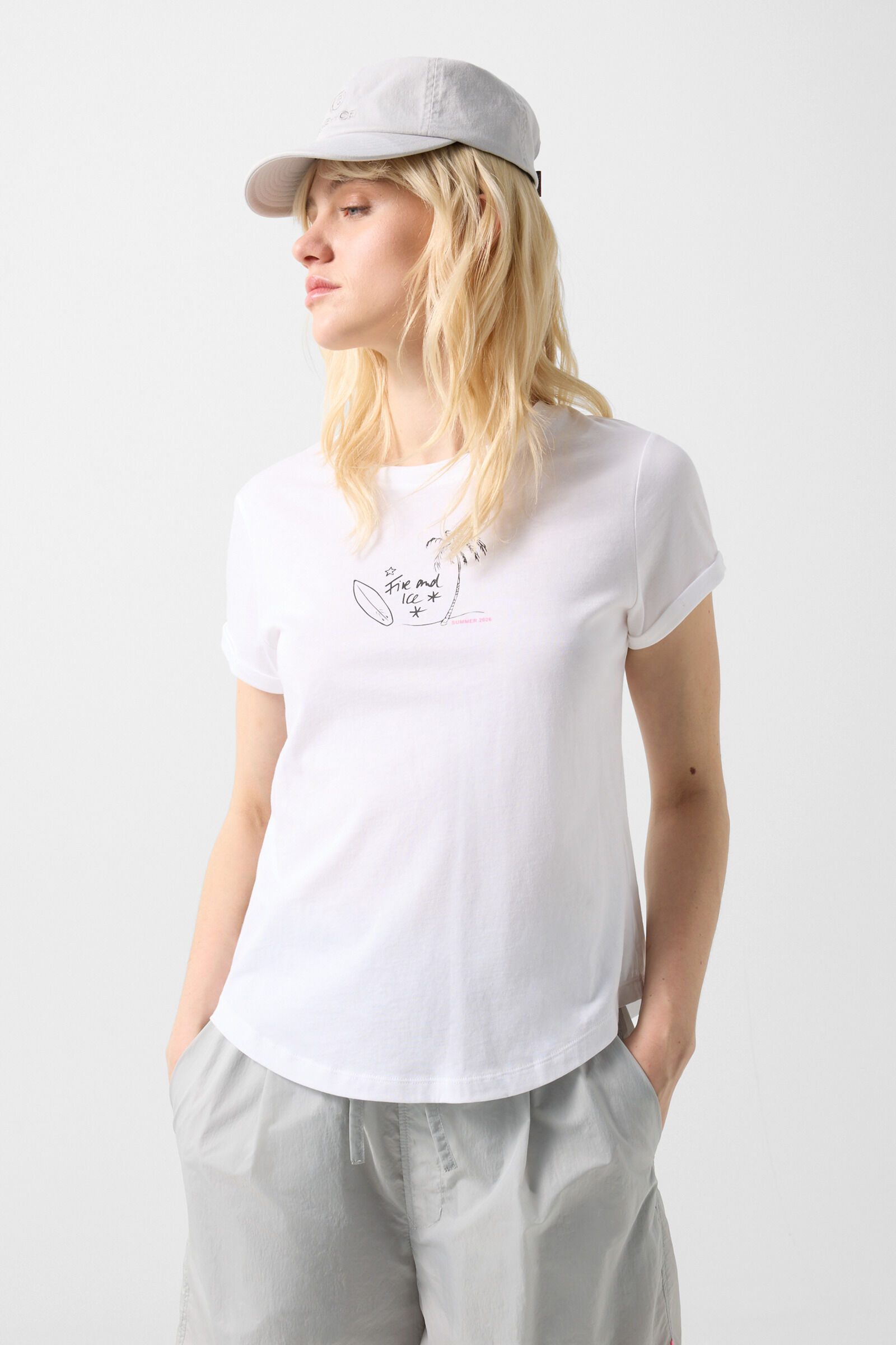 T-Shirt Debra Wei&szlig;/Schwarz