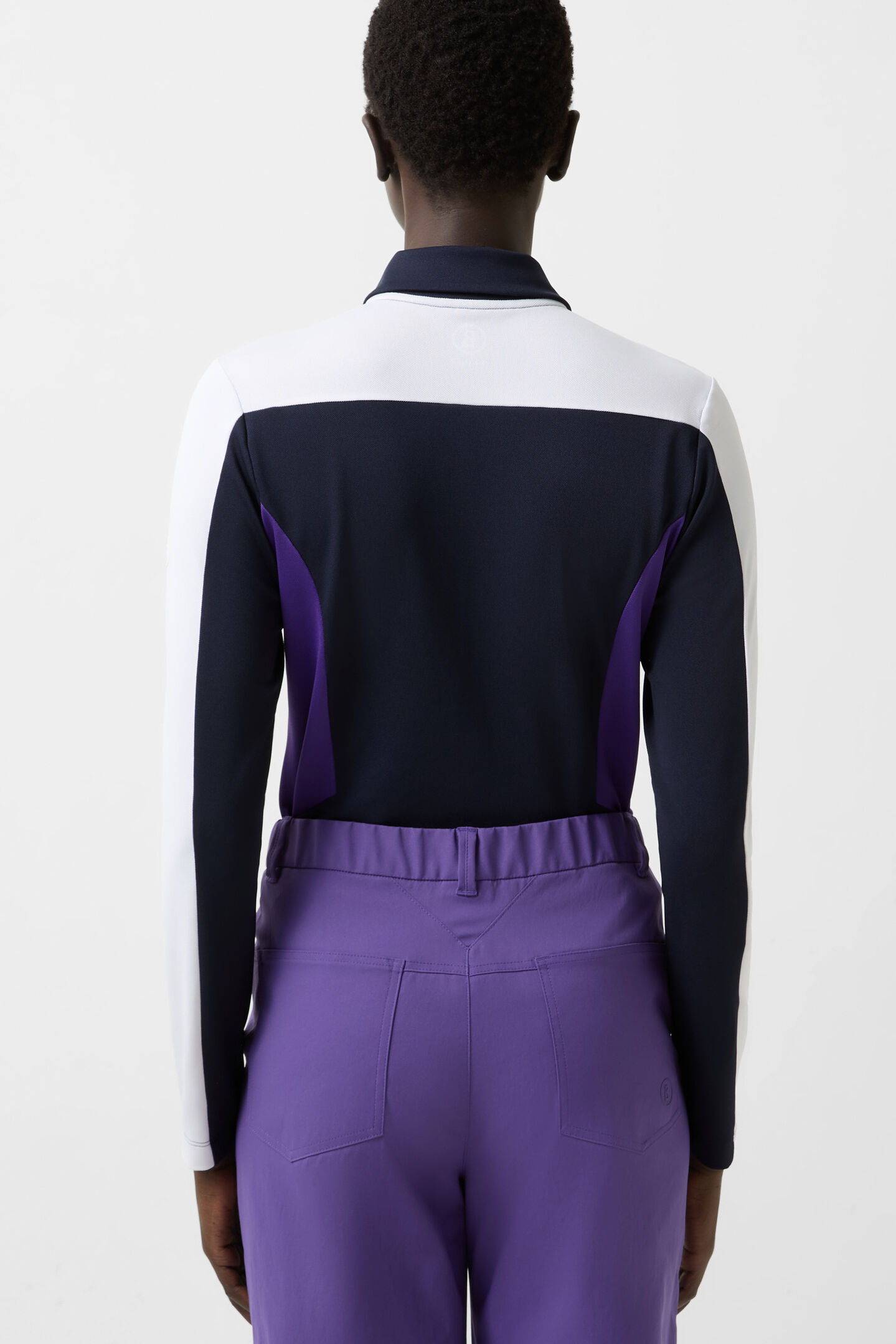 Greta functional long-sleeved top Navy blue/purple