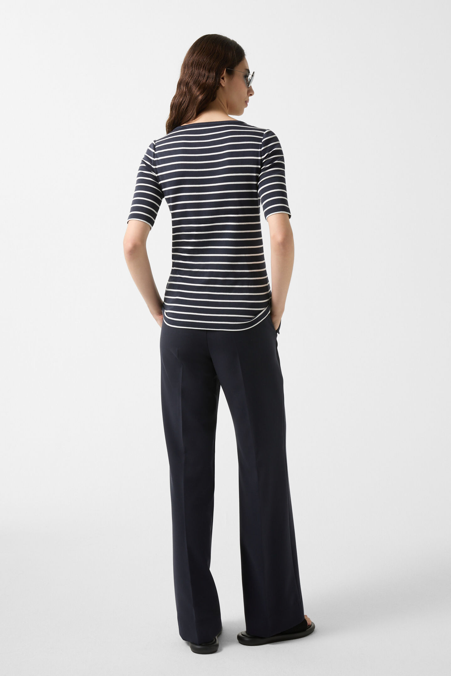 Louna T-shirt Navy blue/Off-white