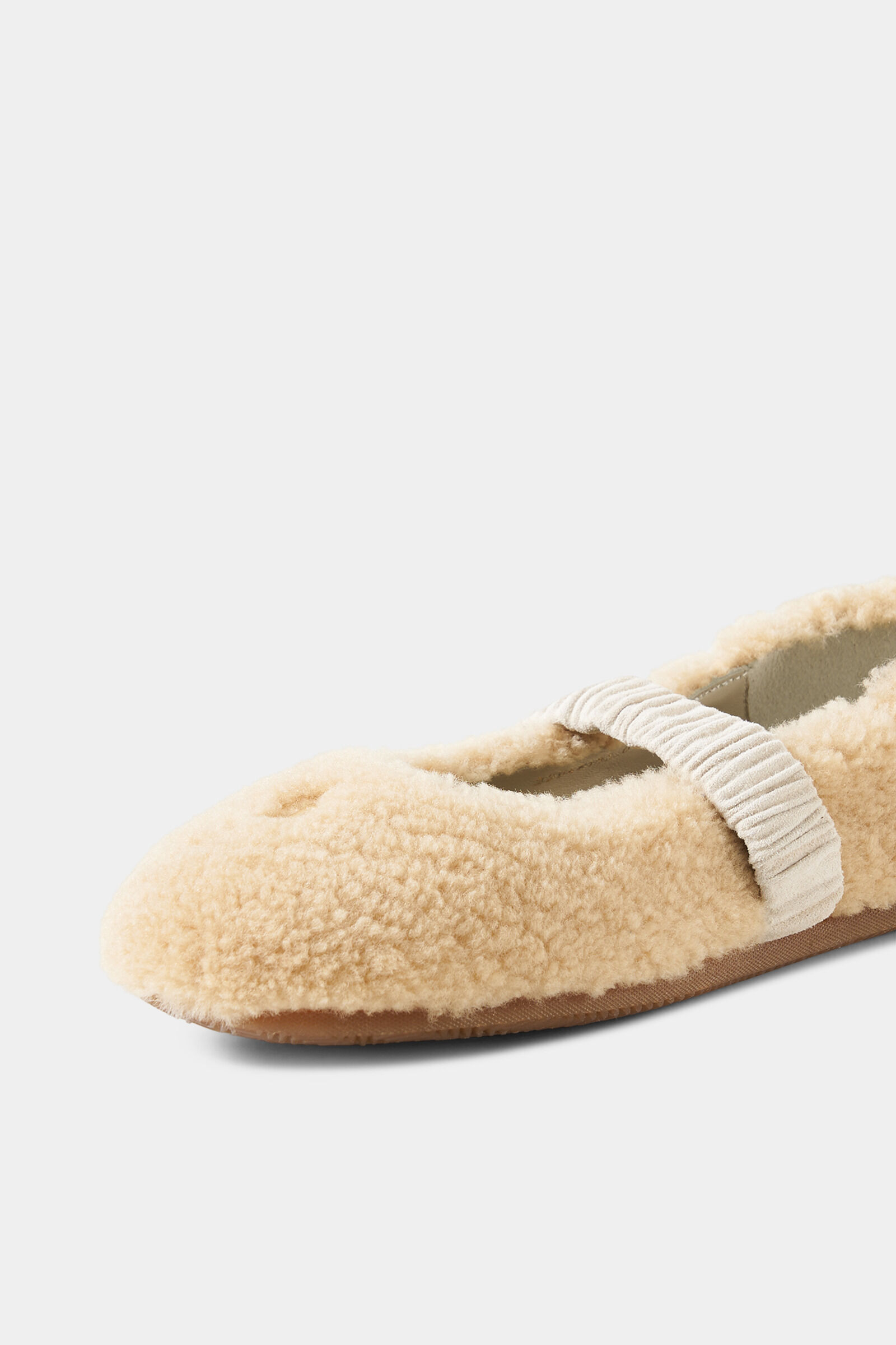 Lambskin ballerina flats Beige