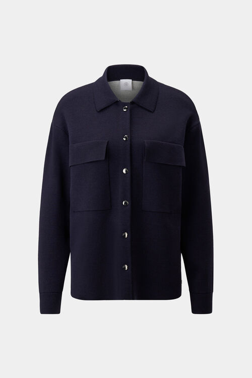 Icaria Knit Overshirt Navy blue