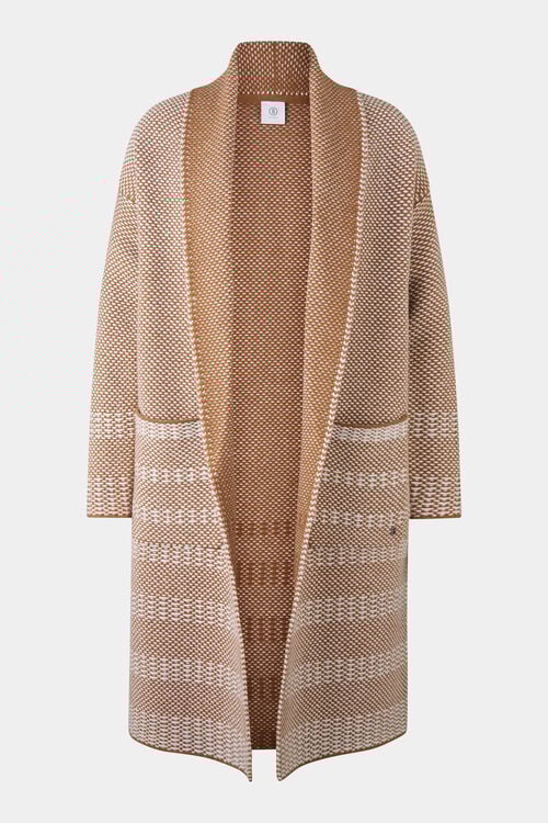 Strickmantel Lassie Camel/Off-White