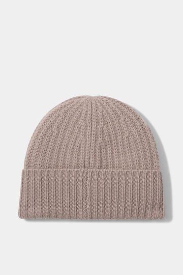 Rex knitted cashmere hat Greige Rex knitted cashmere hat Greige