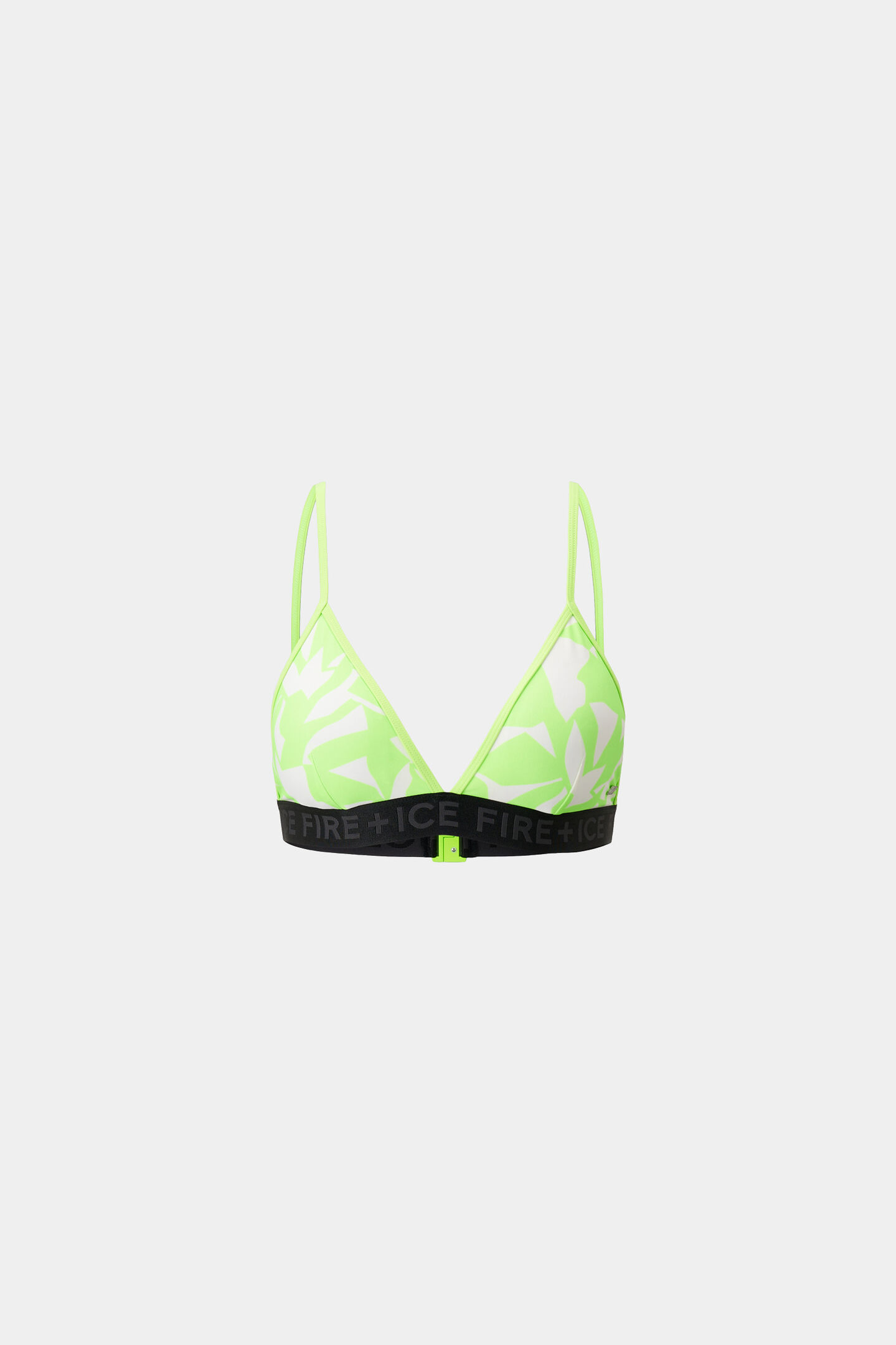 Top bikini Hanka Vert fluo/blanc