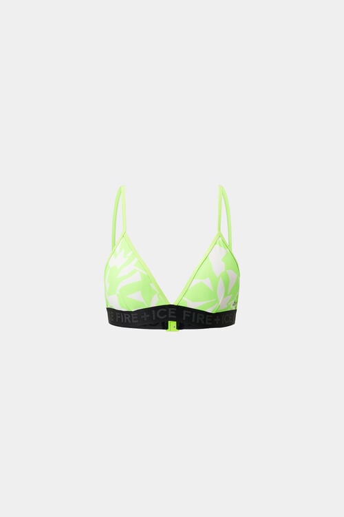 Bikini-Top Hanka Neongrün/Weiß