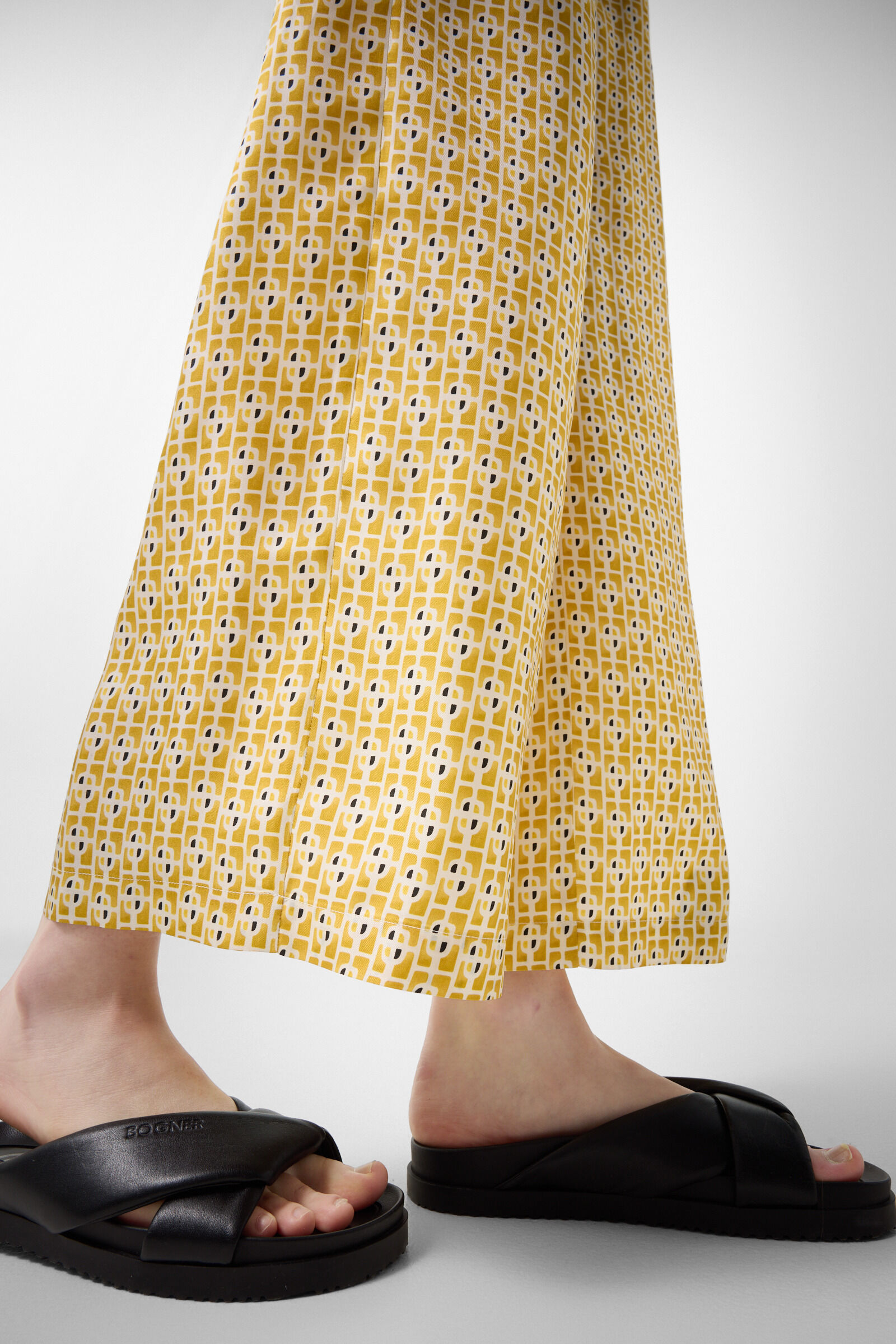 Emmy silk trousers Yellow/cream