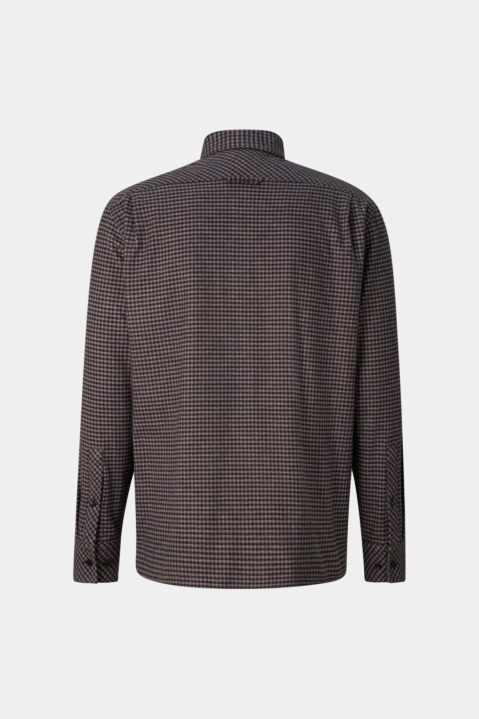 Hardy cotton flannel shirt Coffee/Beige/Navy