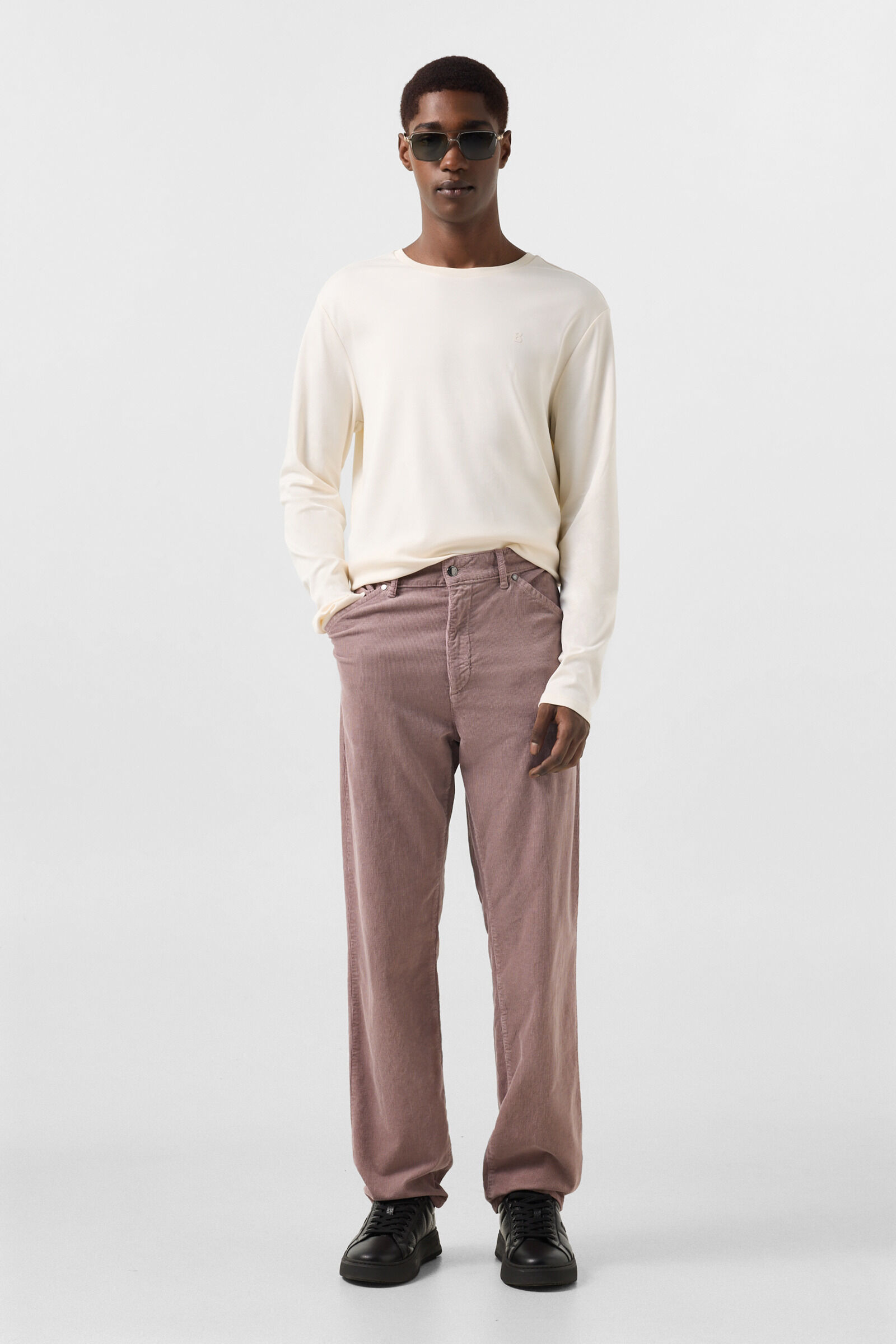 Travis corduroy trousers Mauve