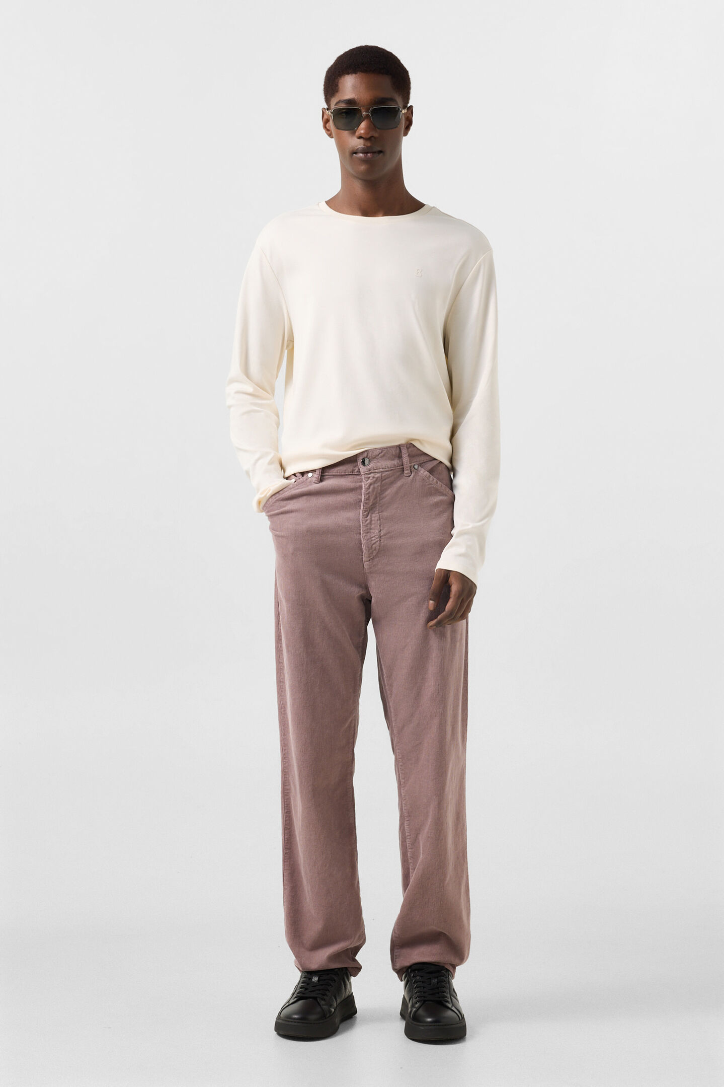 Travis corduroy trousers Mauve