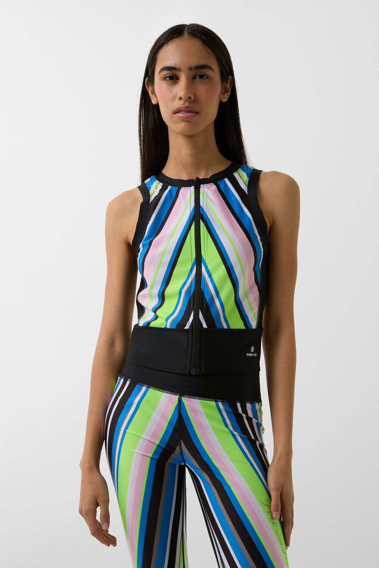 Zip top Alma Blue/Lime/Black