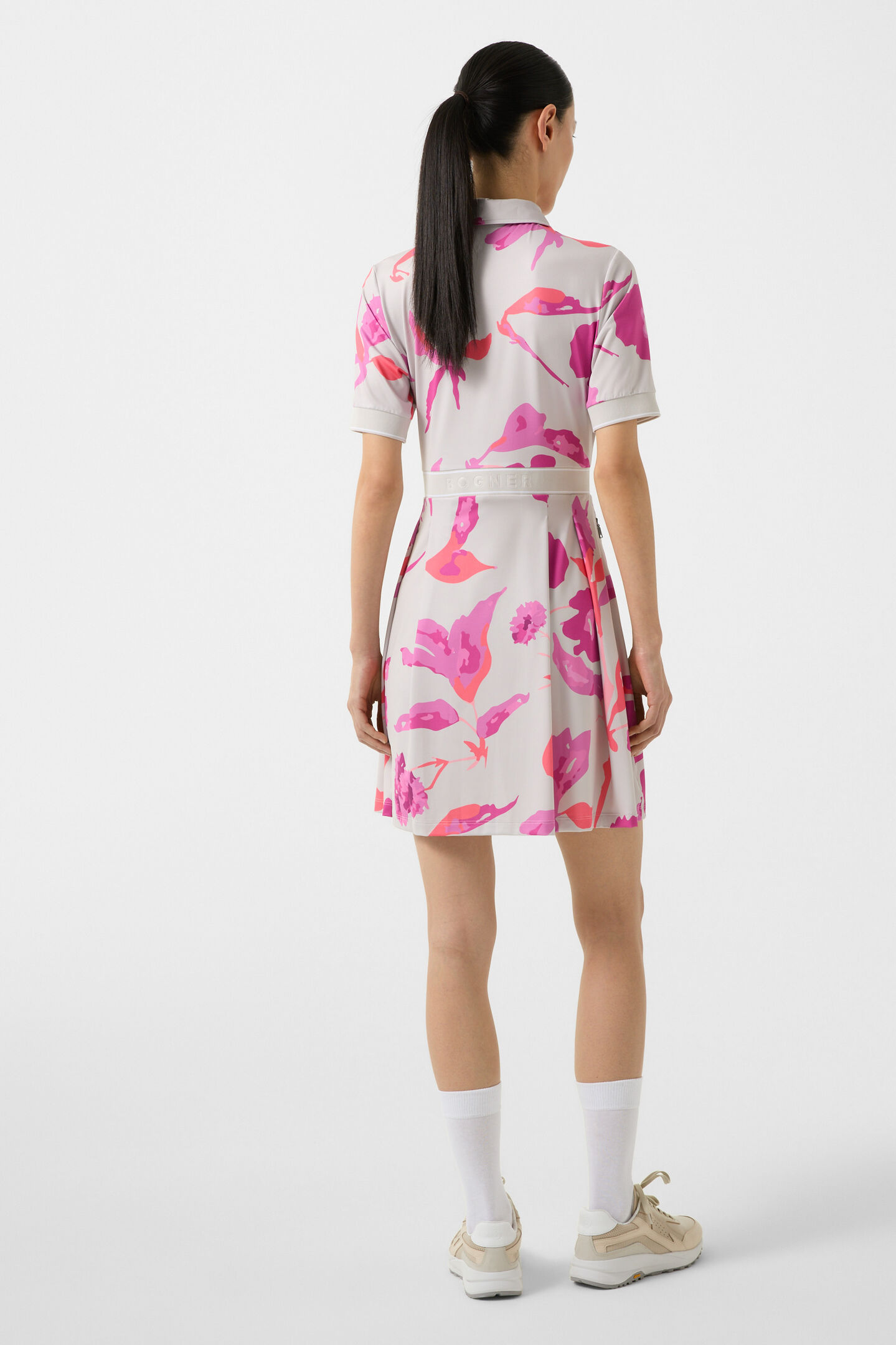 Funktions-Polo-Kleid Linny Beige/Pink
