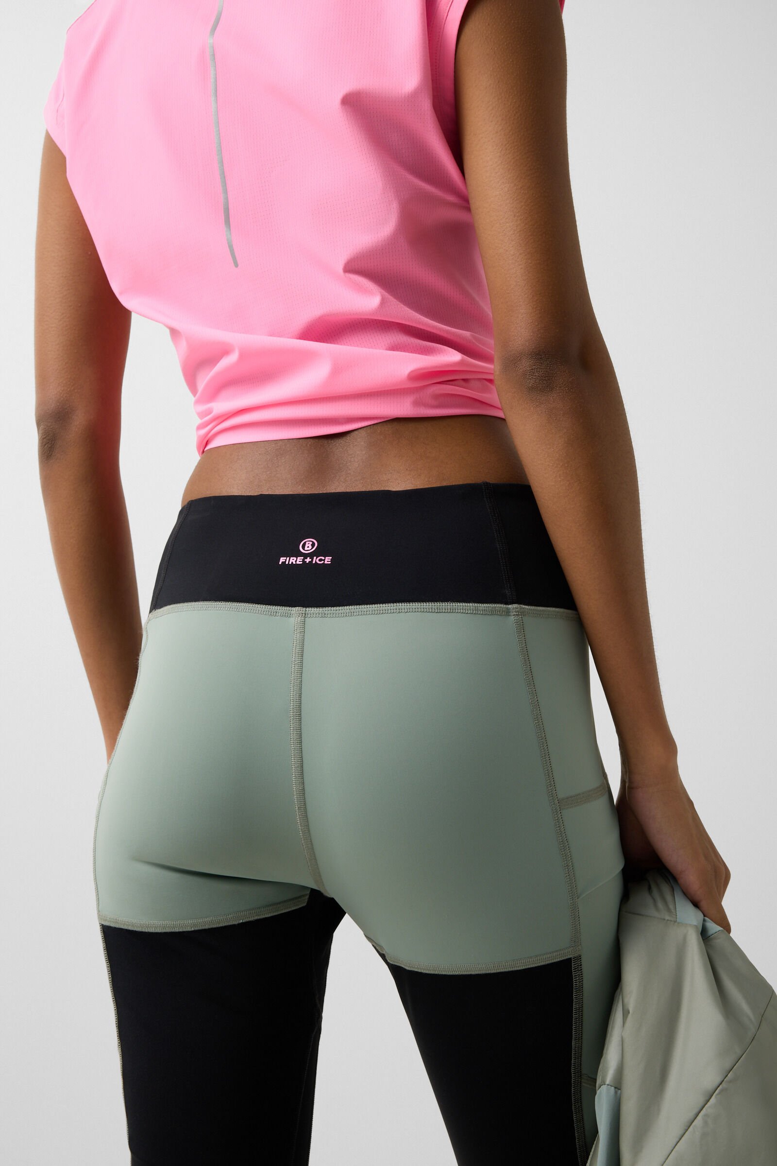 Tights Candra Eukalyptus/Schwarz