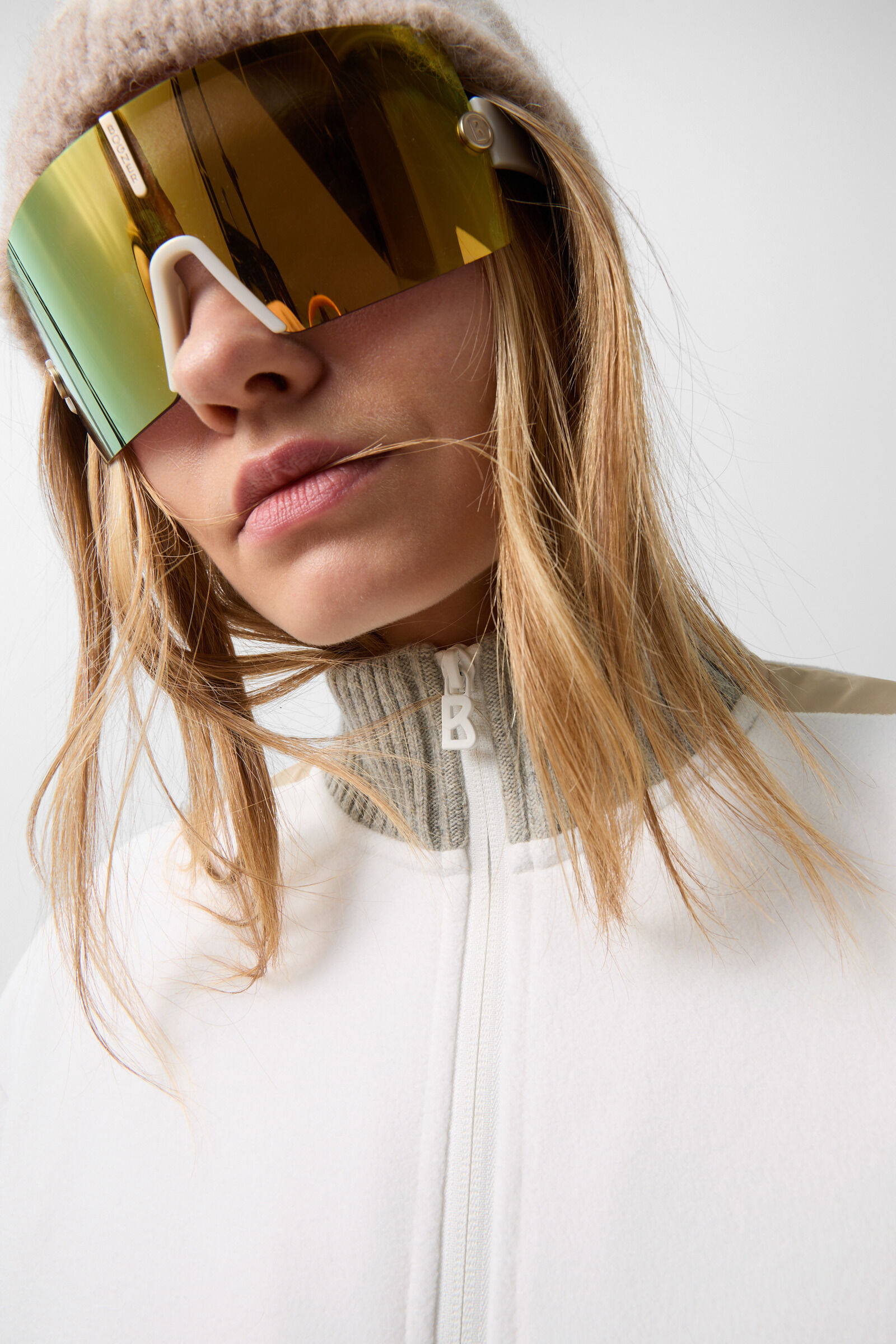 Liva fleece jacket White/beige