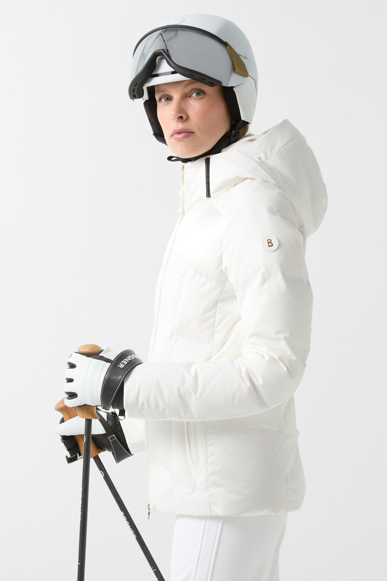 Delin down ski jacket White