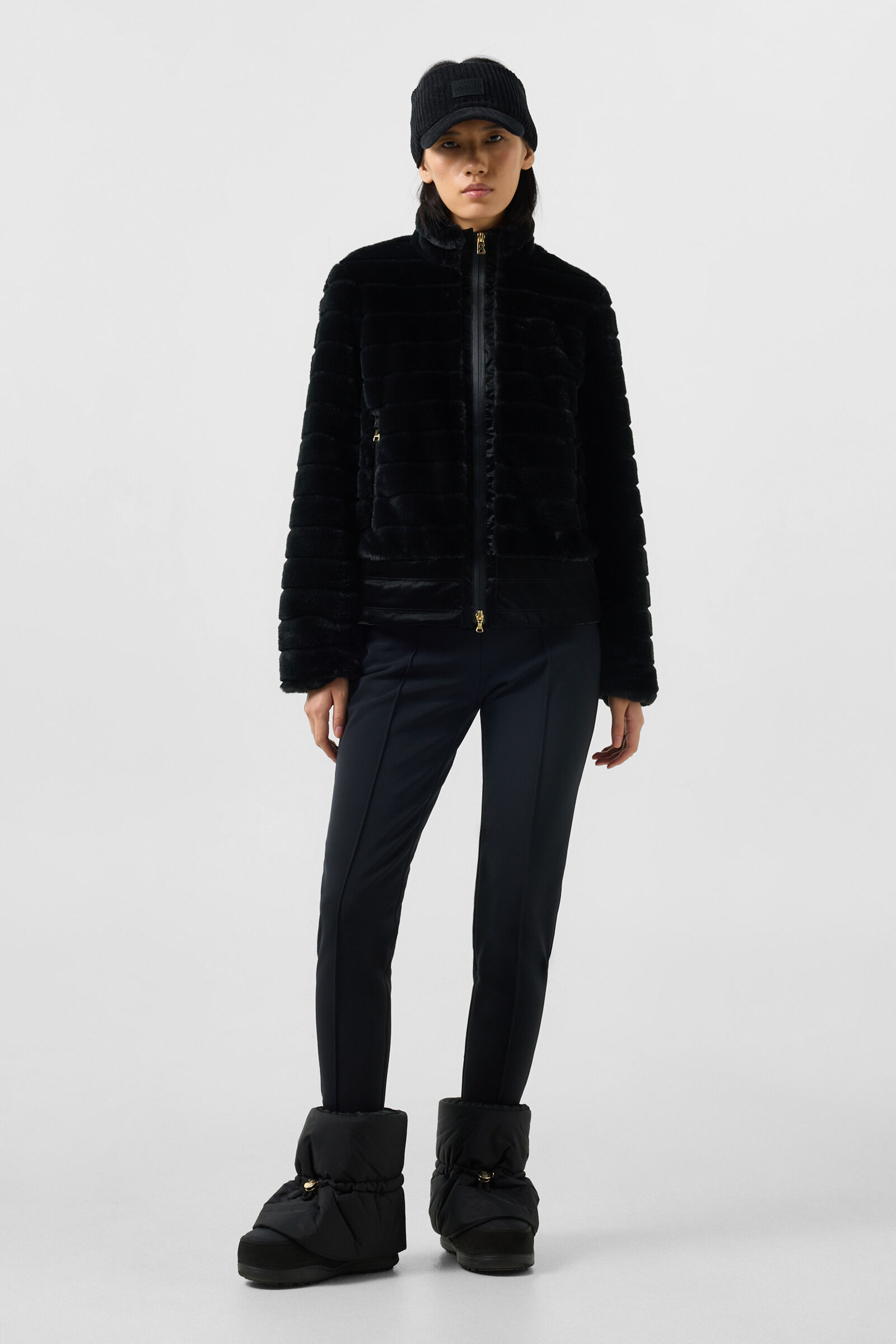 Valesca faux fur jacket Black