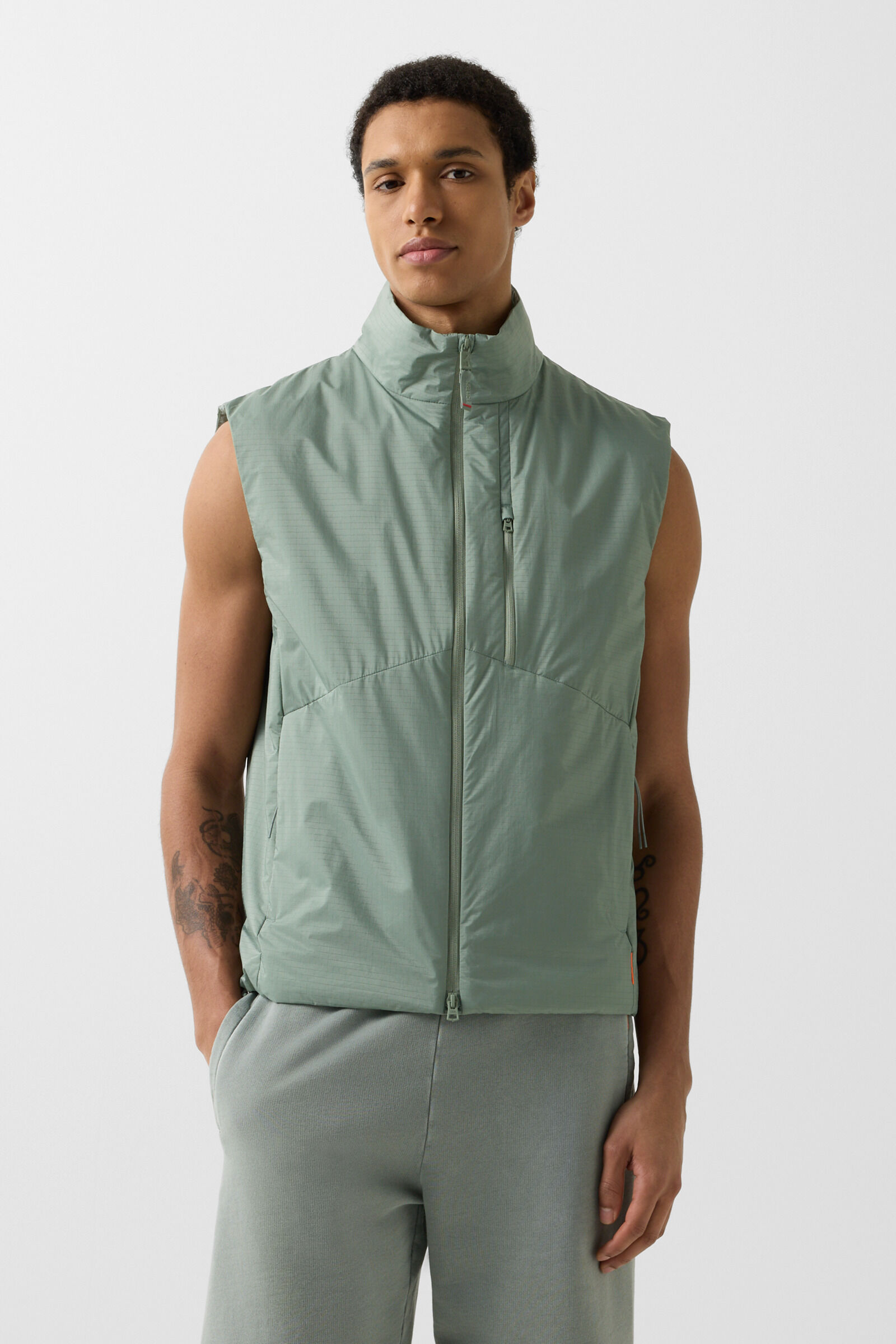 Jared lightweight waistcoat Eucalyptus
