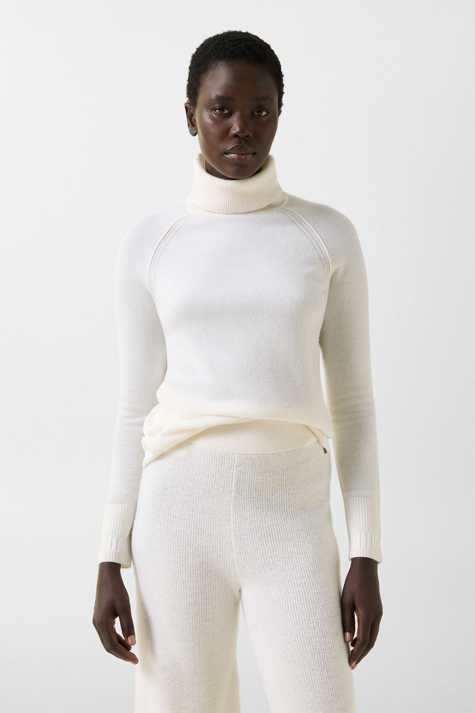 Schurwoll-Kaschmir-Pullover Vaiana Off-White