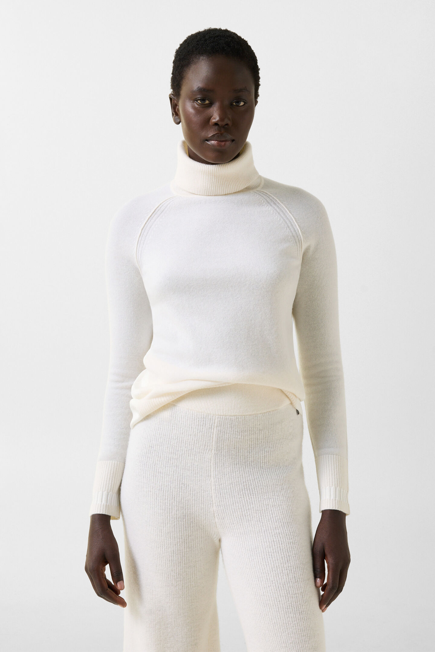 Schurwoll-Kaschmir-Pullover Vaiana Off-White