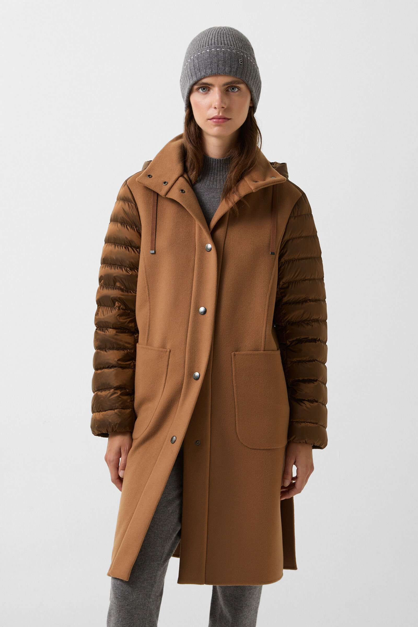 Isy woollen down coat Hazel