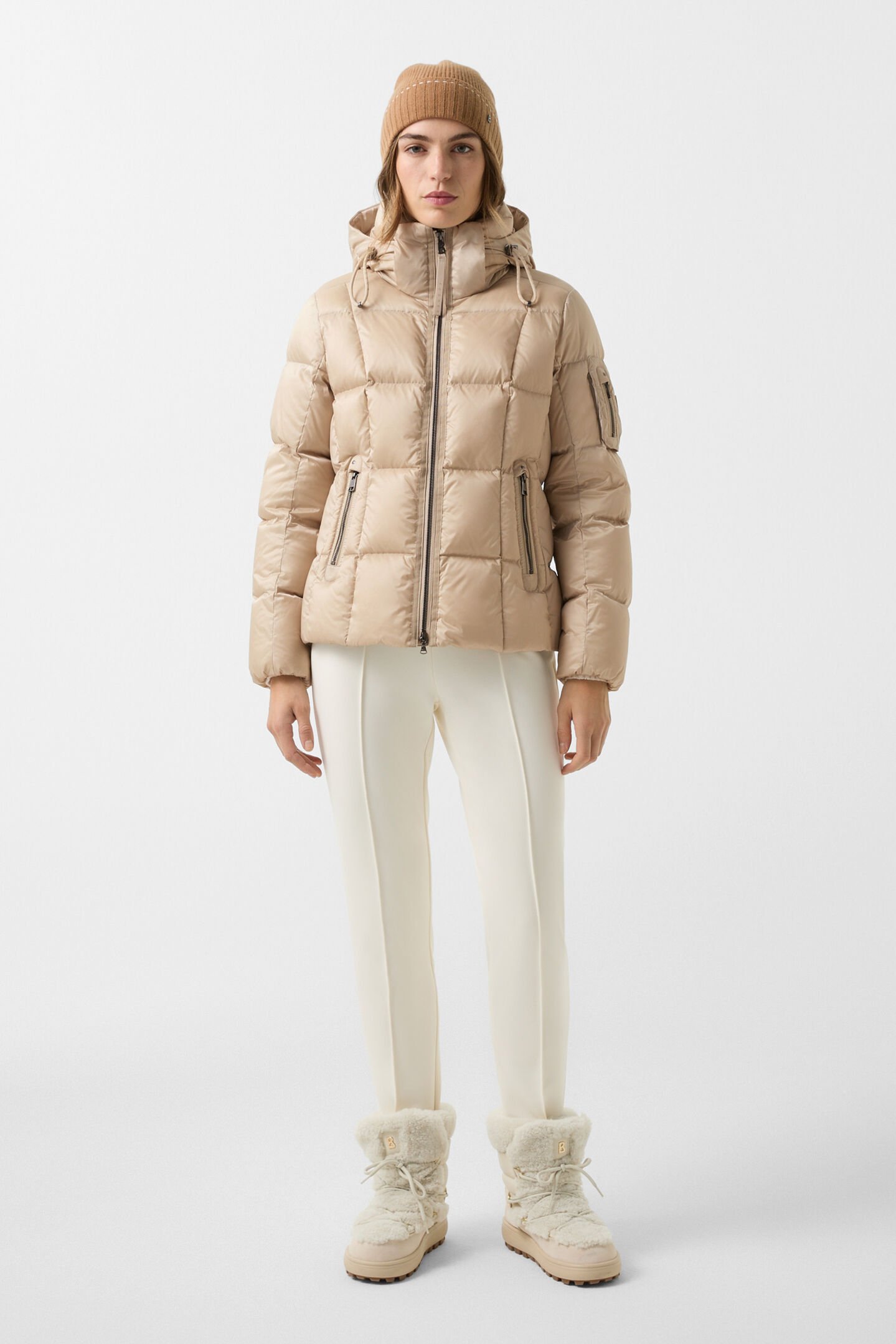 Feline down jacket Beige