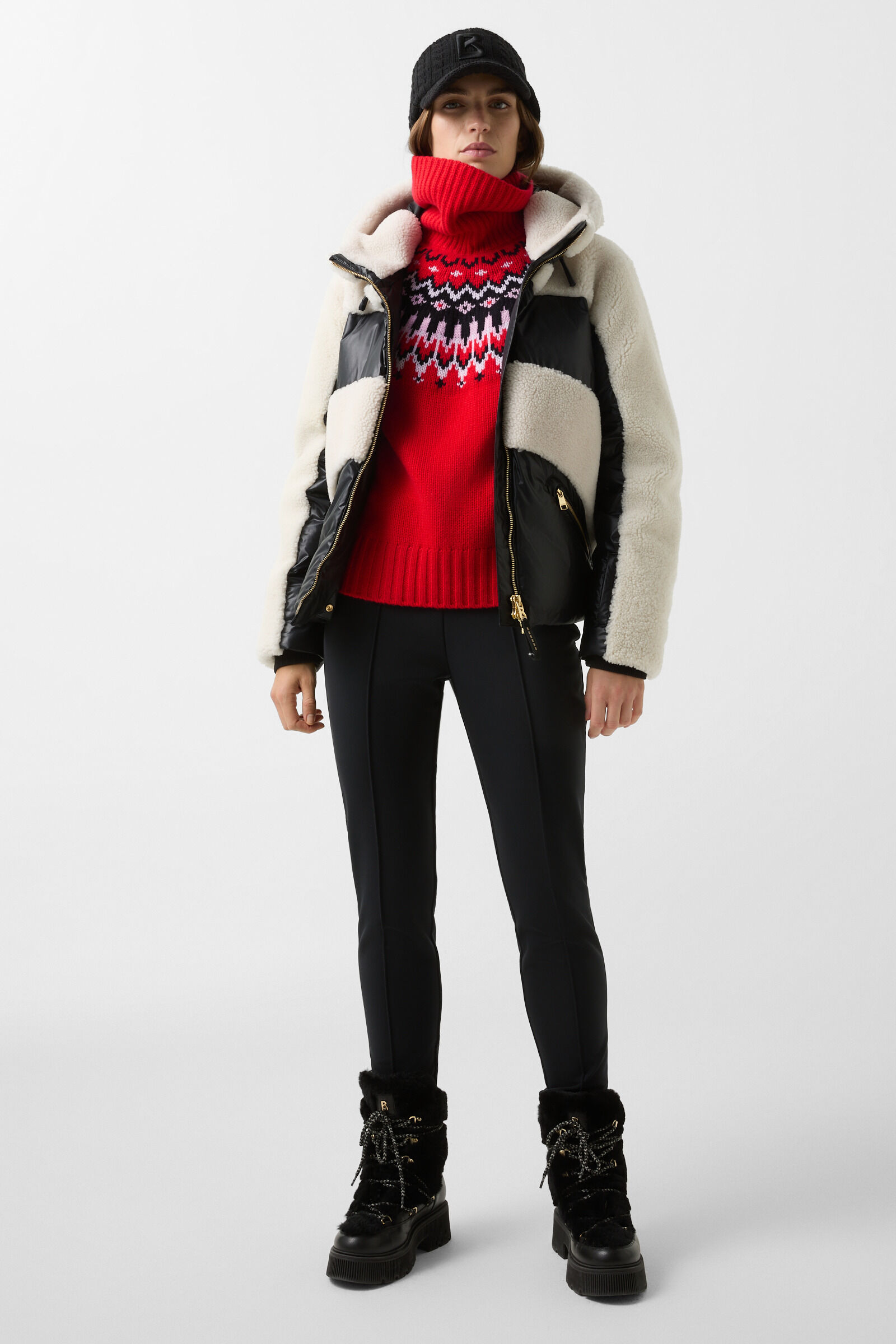 Norwegian pullover Ingrid Red/black