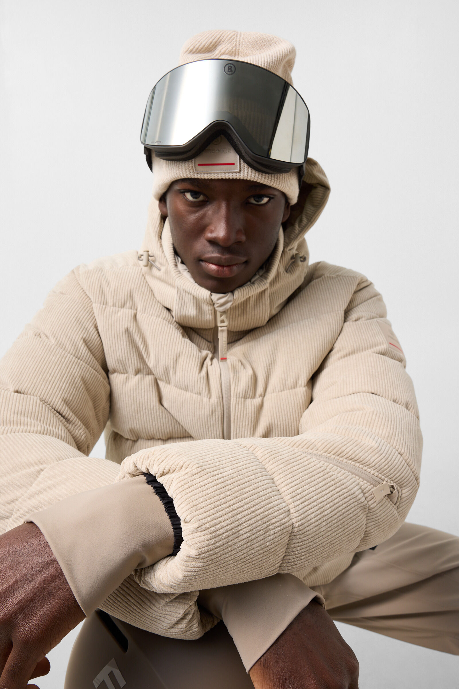 Luka corduroy ski jacket Beige