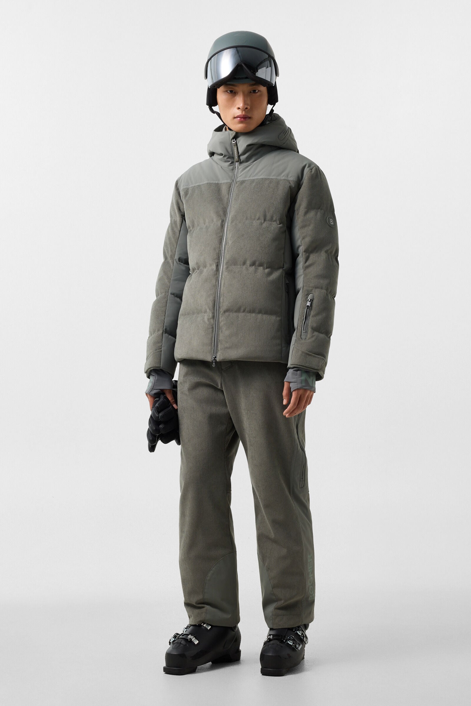 Corsin corduroy ski jacket Sage Grey