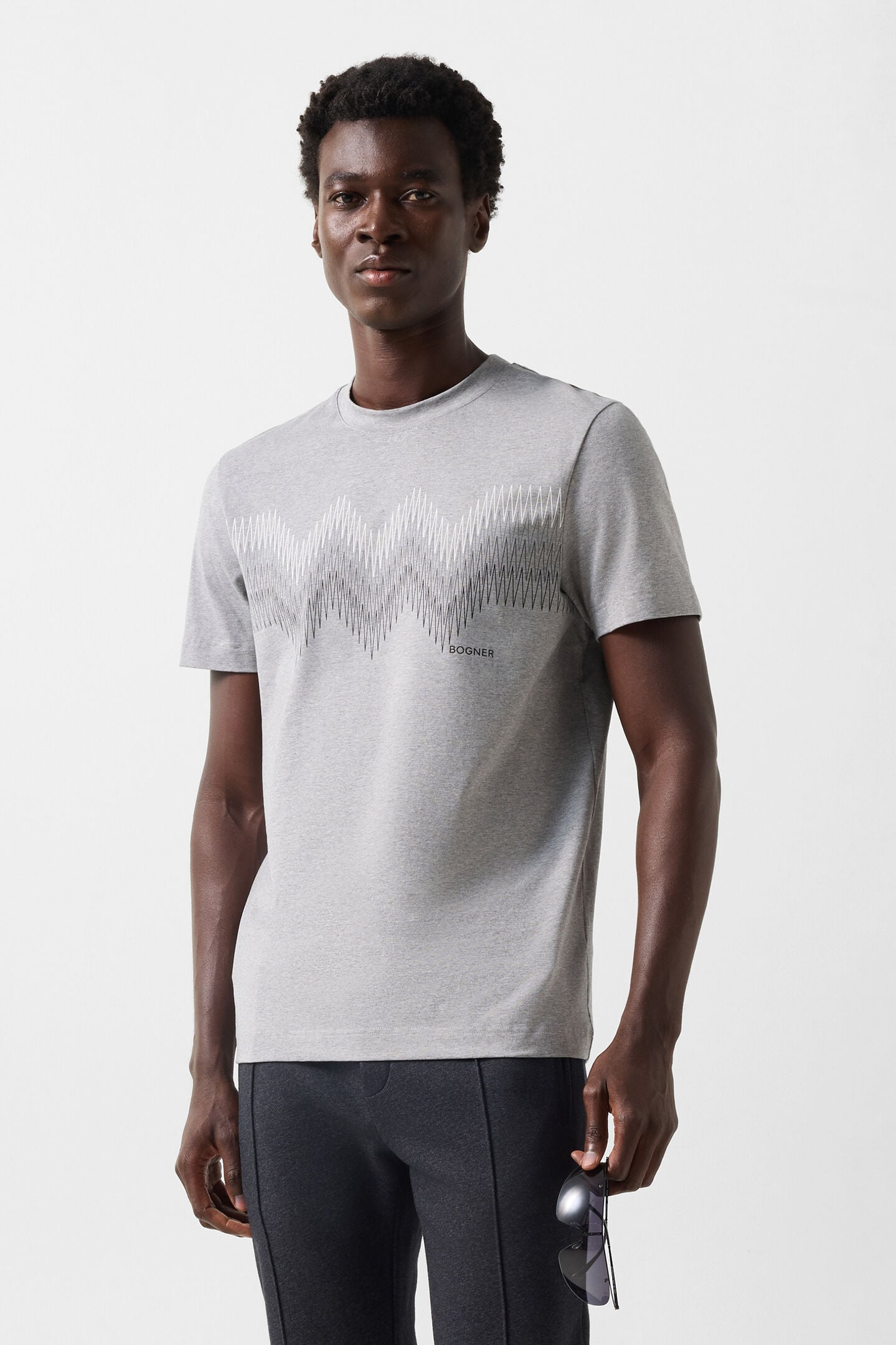 Ryan cotton-blend T-shirt Grey