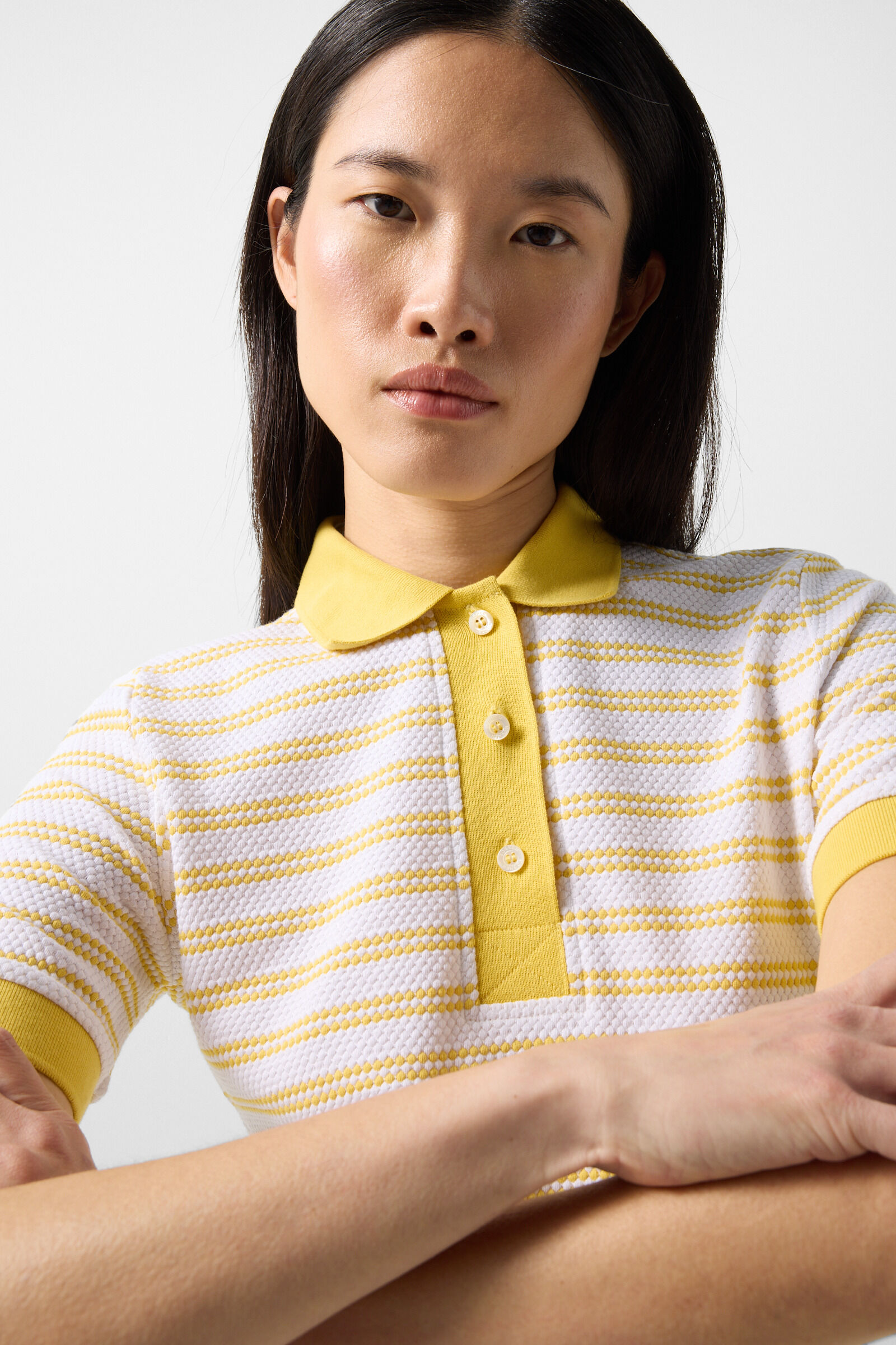 Wendy poloshirt Geel/Off-White
