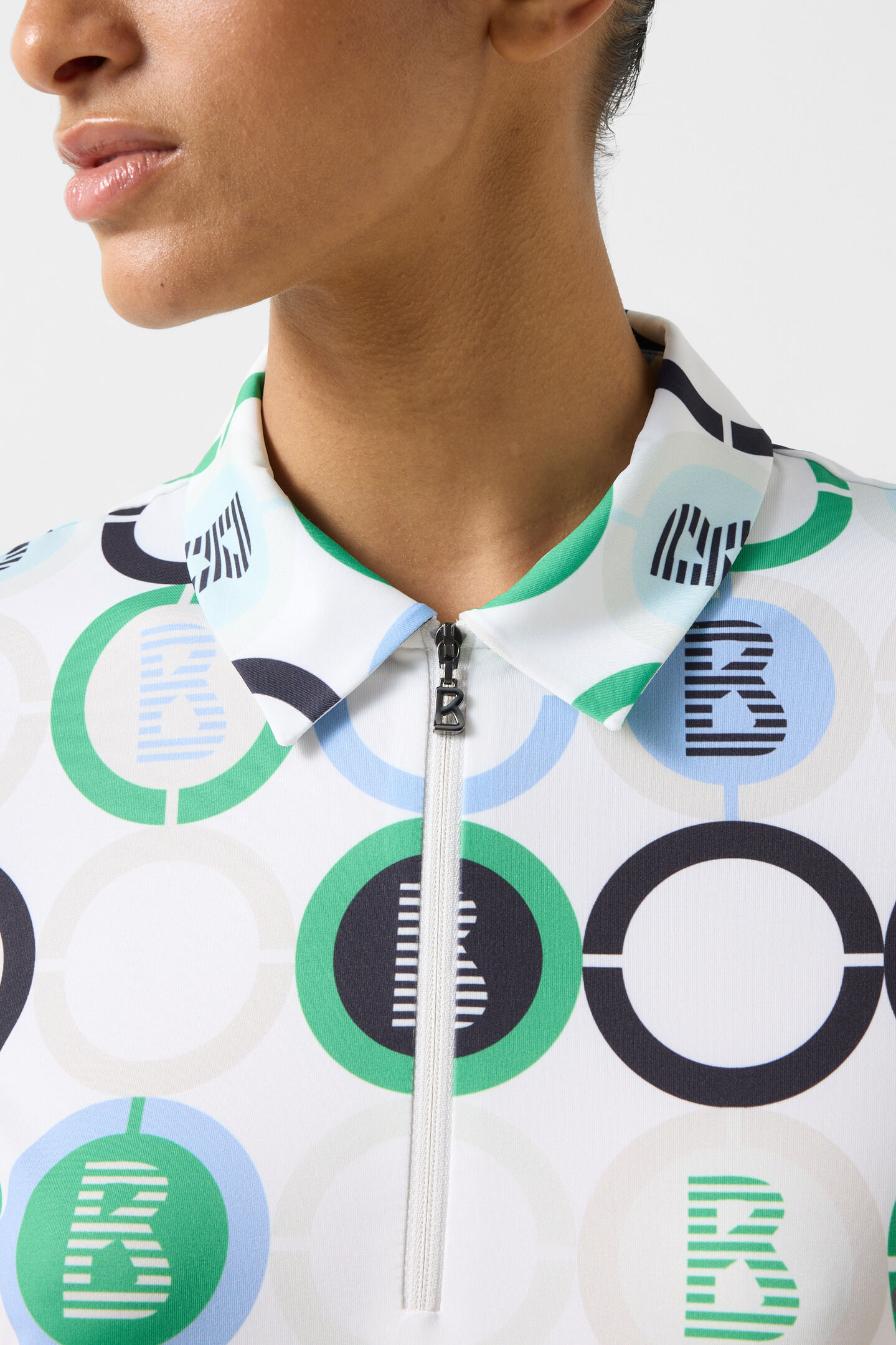 Taya functional short-sleeved top Green/blue/off-white