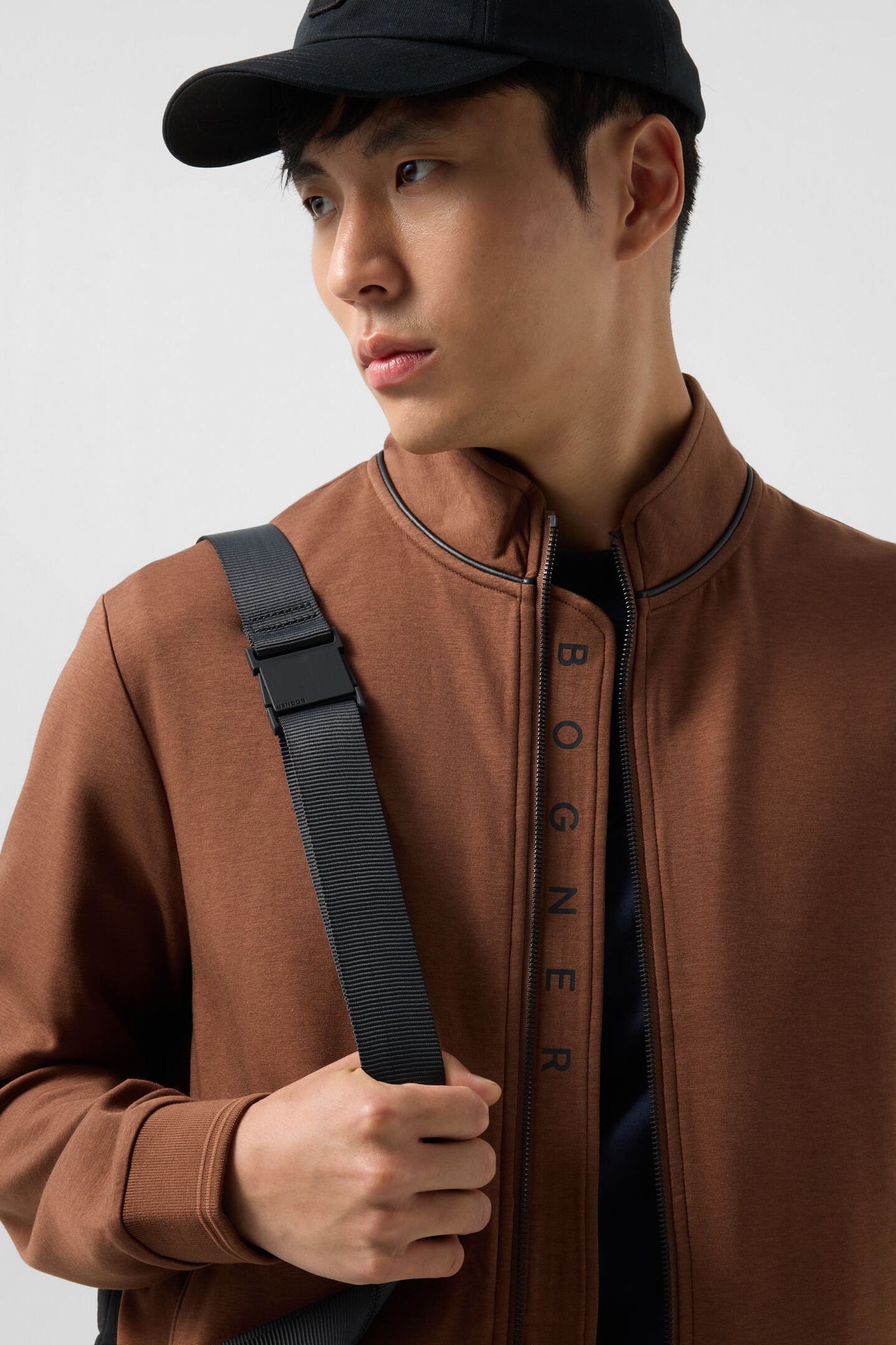 Spencer jersey jacket Brown