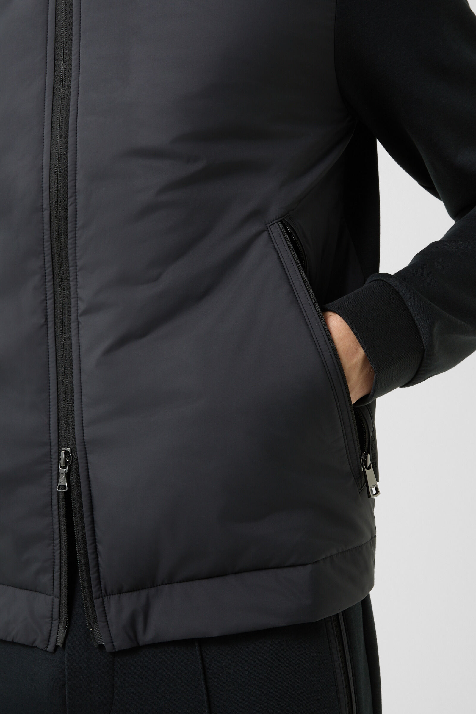 Rover hybrid jersey jacket Black