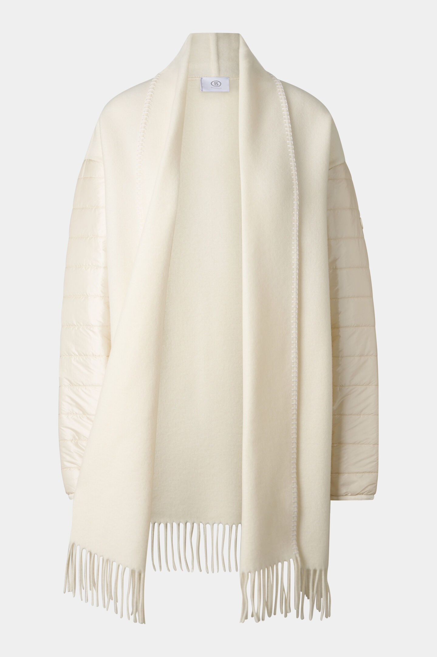 Wool Mix Poncho Off-White