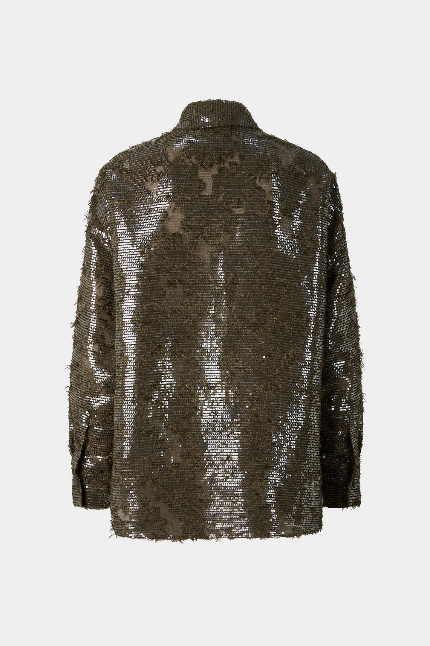 Florence sequinned shirt blouse Olive