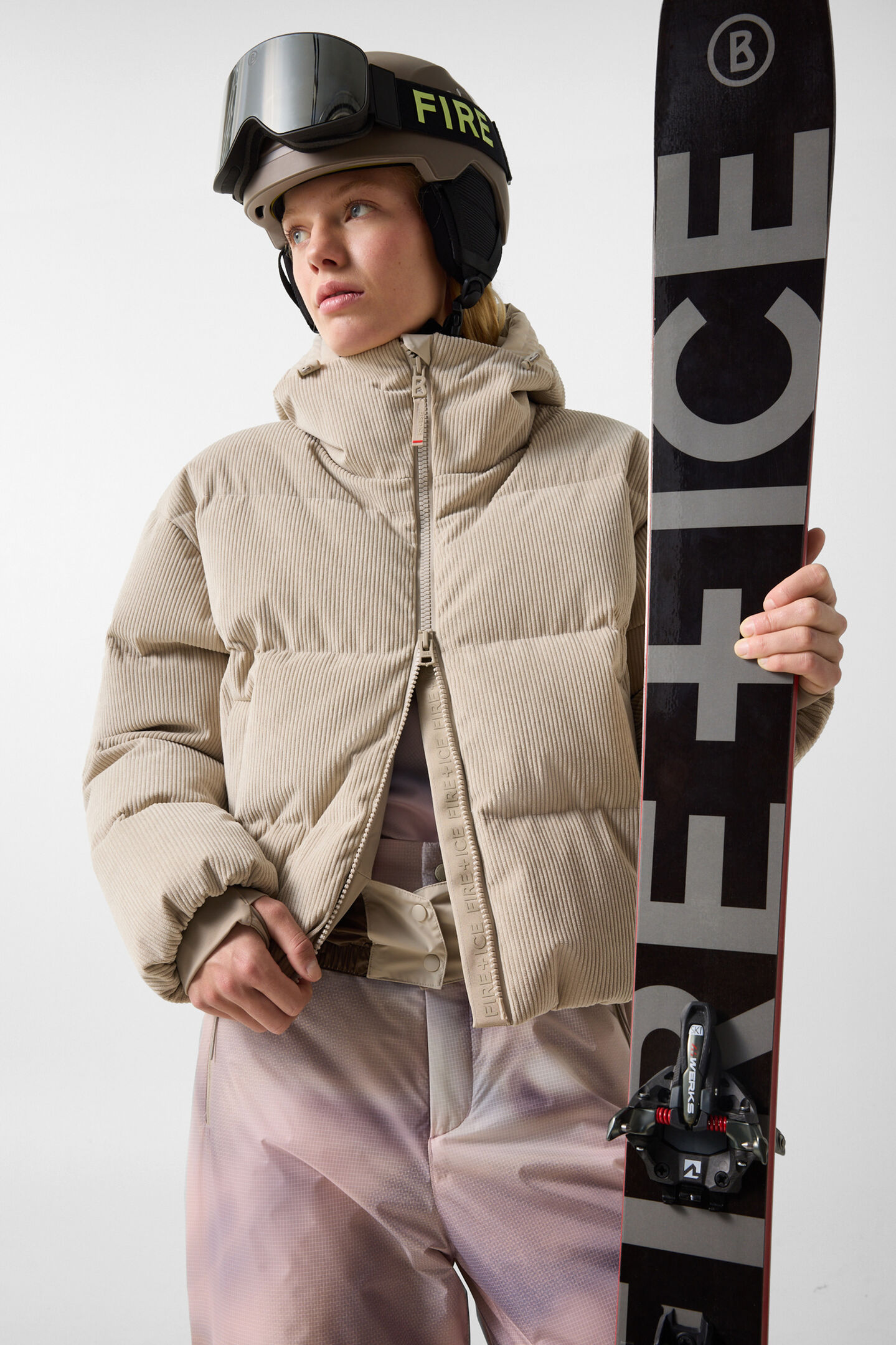 Neila corduroy ski jacket Beige