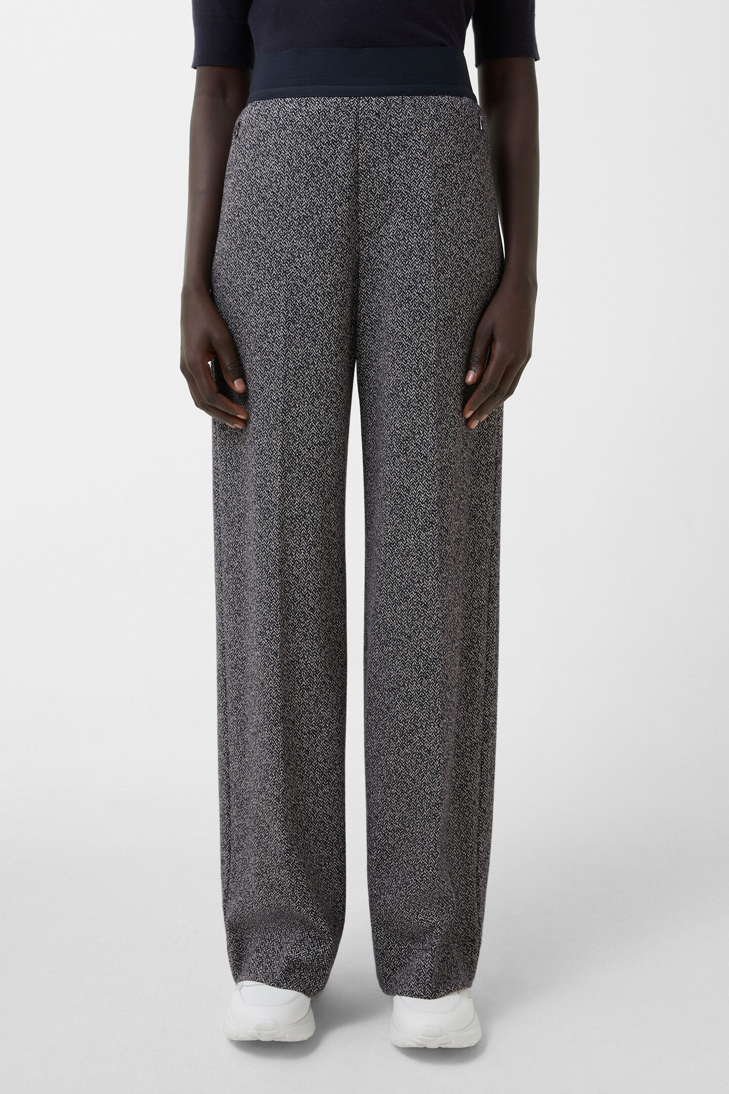 Marlene trousers Ylvi Navy blue/white