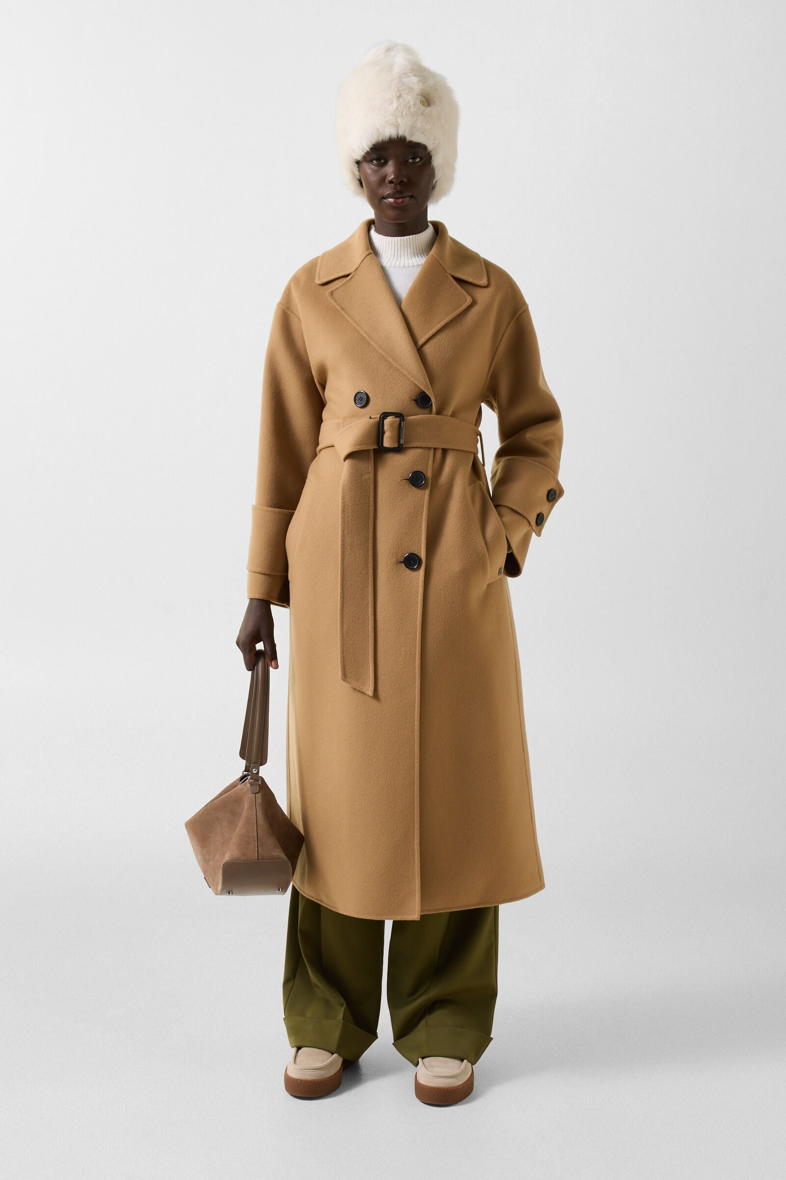 Terese double-faced wool coat Camel