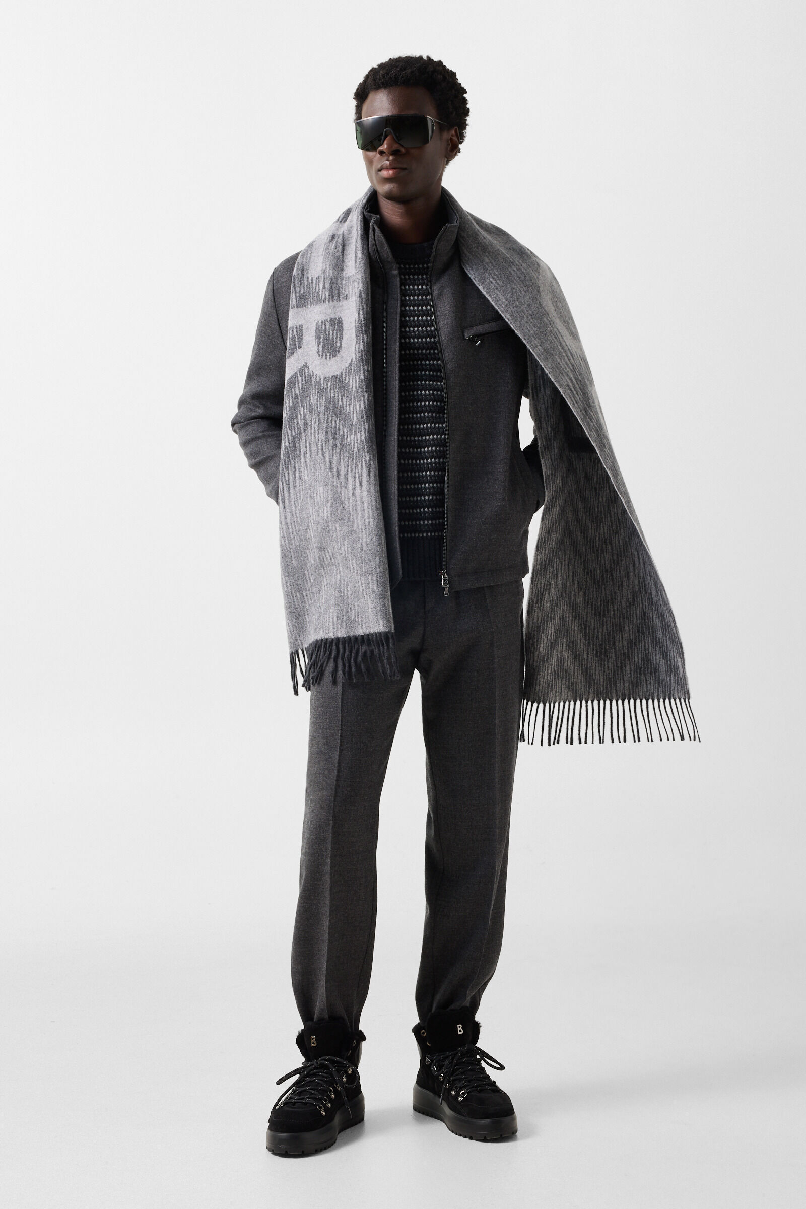 Milan virgin wool blend jacket Anthracite