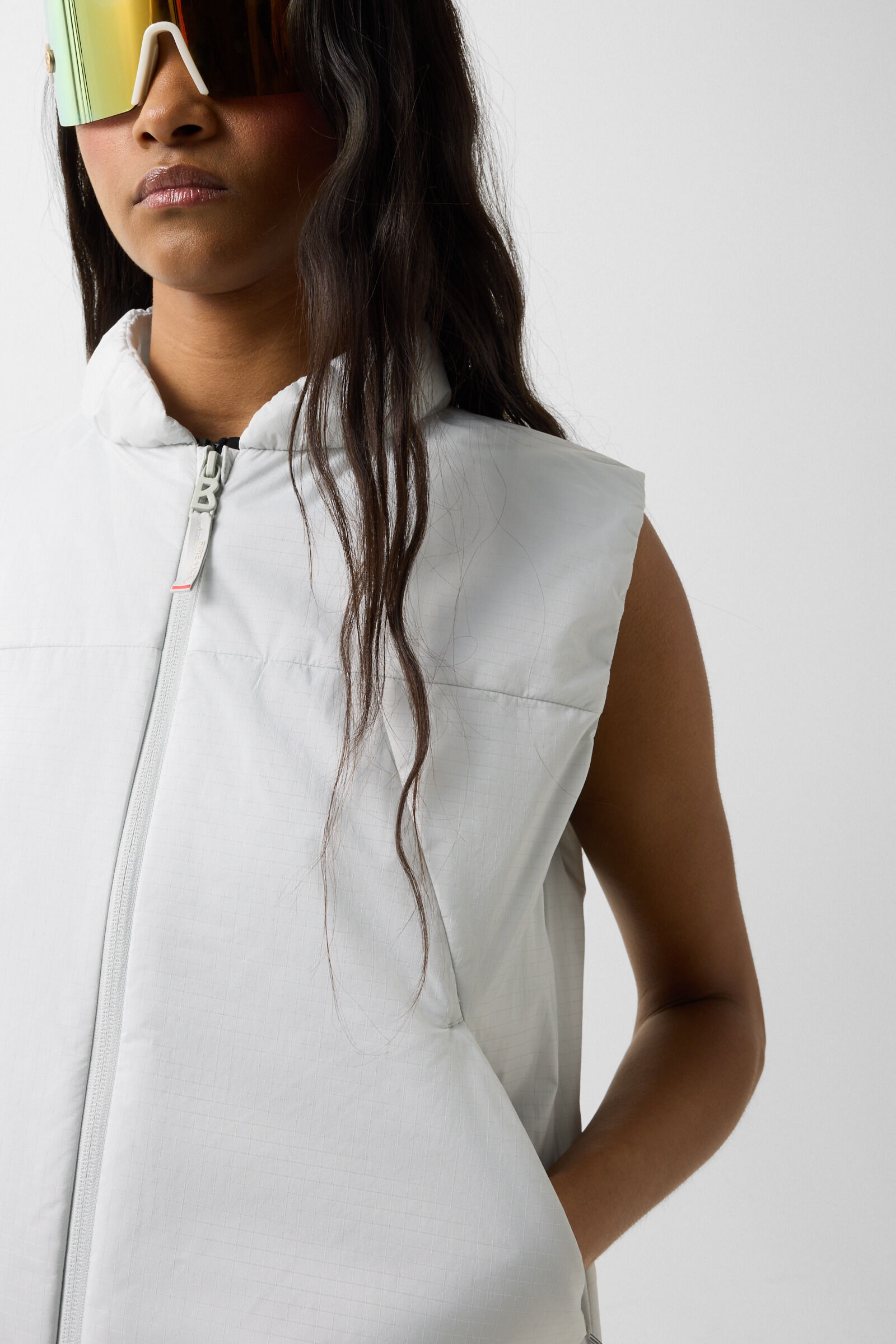 Lightweight functional waistcoat Kaila Light grey