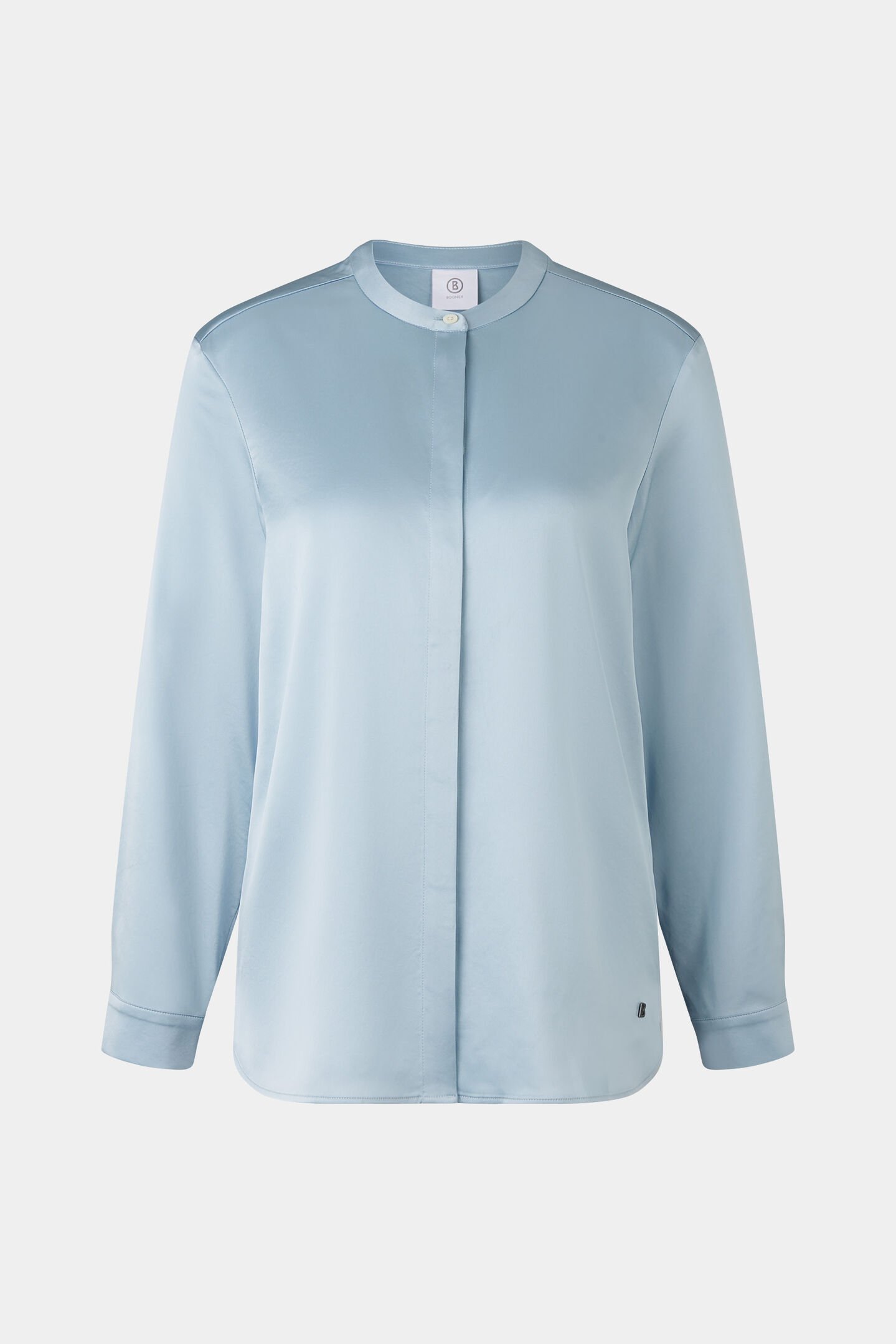 Satin-Bluse Gerrit Hellblau