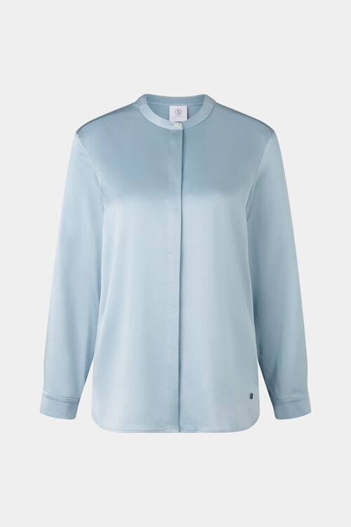 Satin-Bluse Gerrit Hellblau