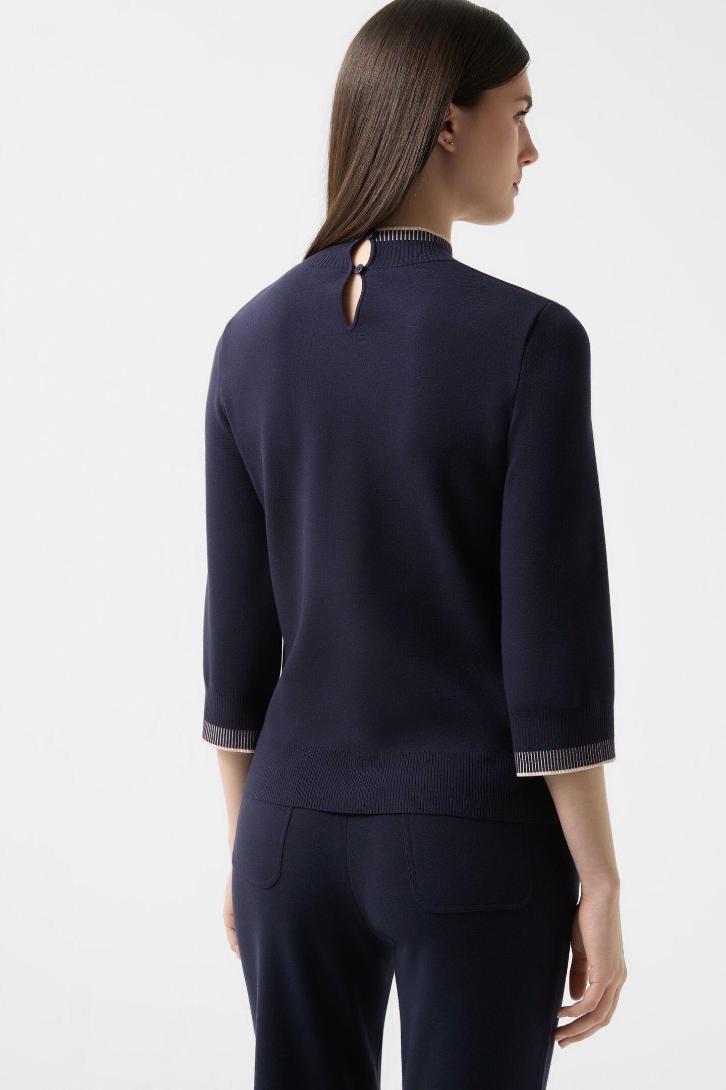 Berrit knitted shirt Navy blue