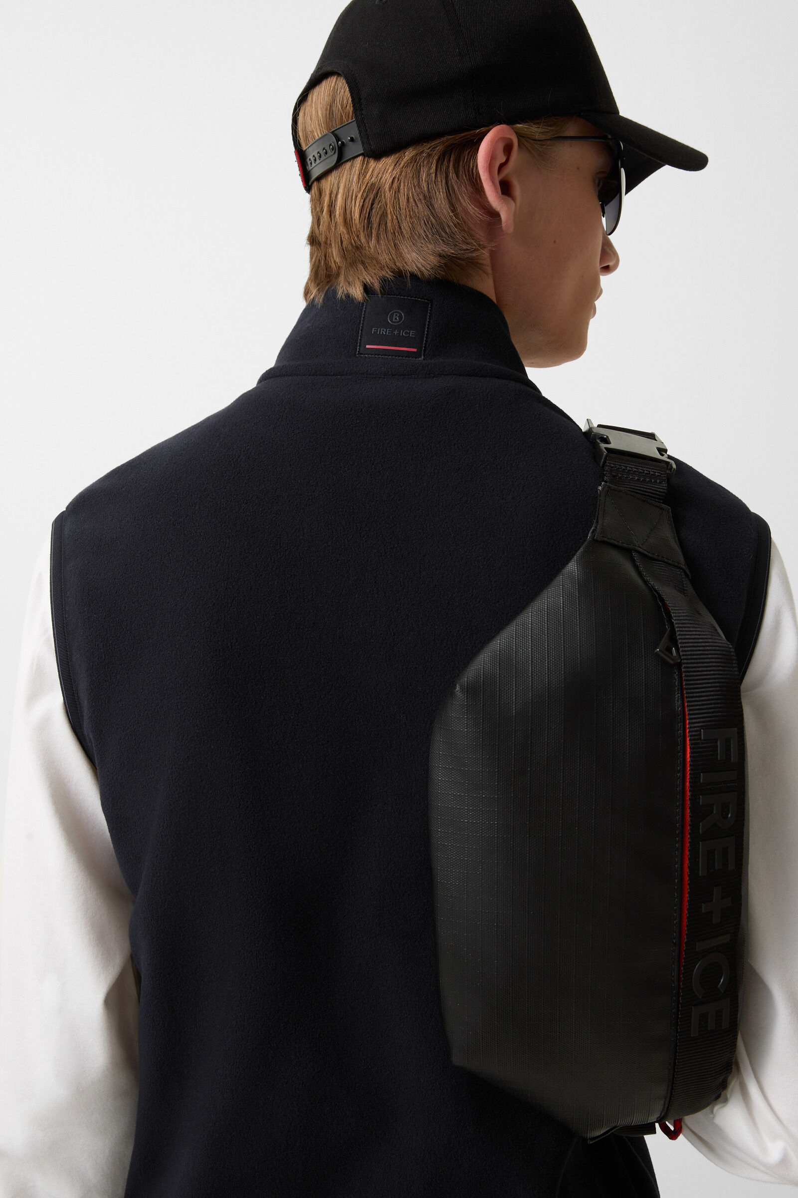 Lais hybrid fleece waistcoat Black