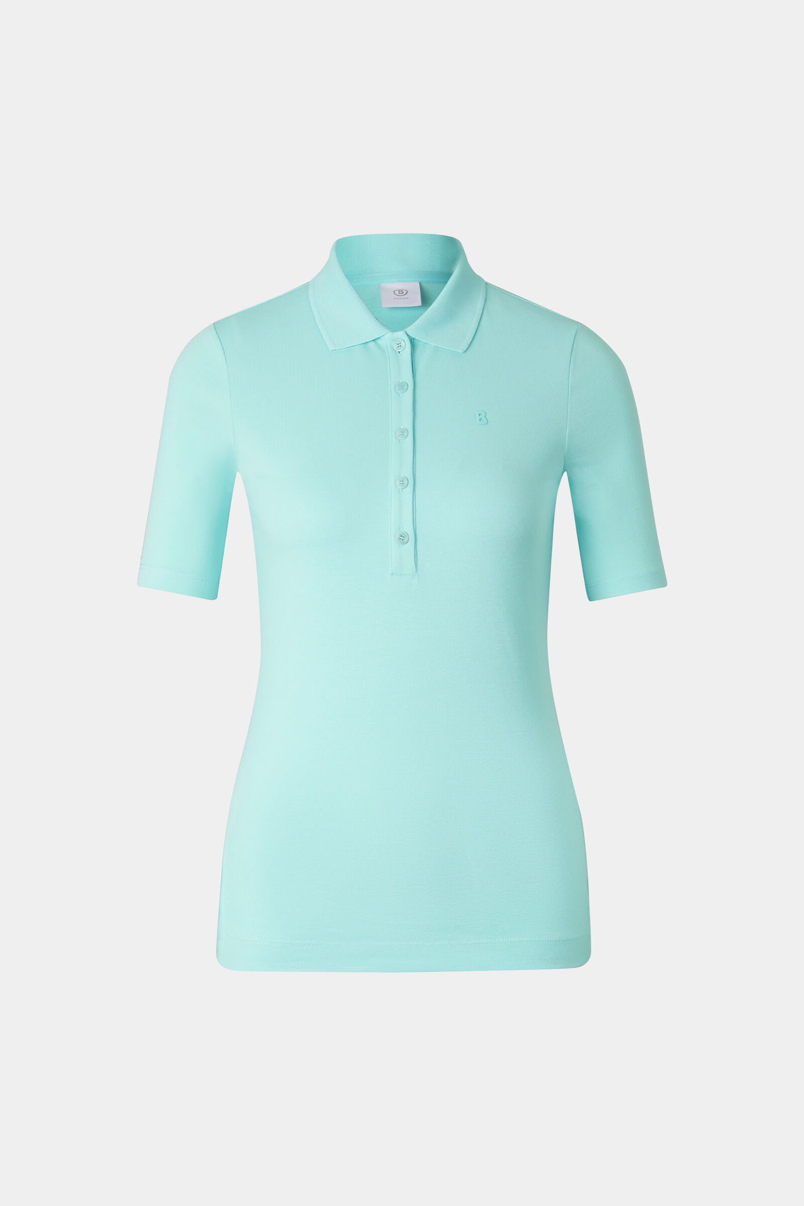 Malika polo shirt Cyan-blue