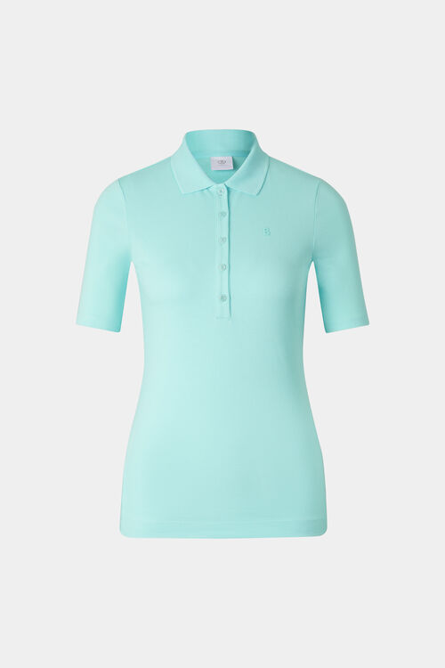 Malika polo shirt Cyan-blue