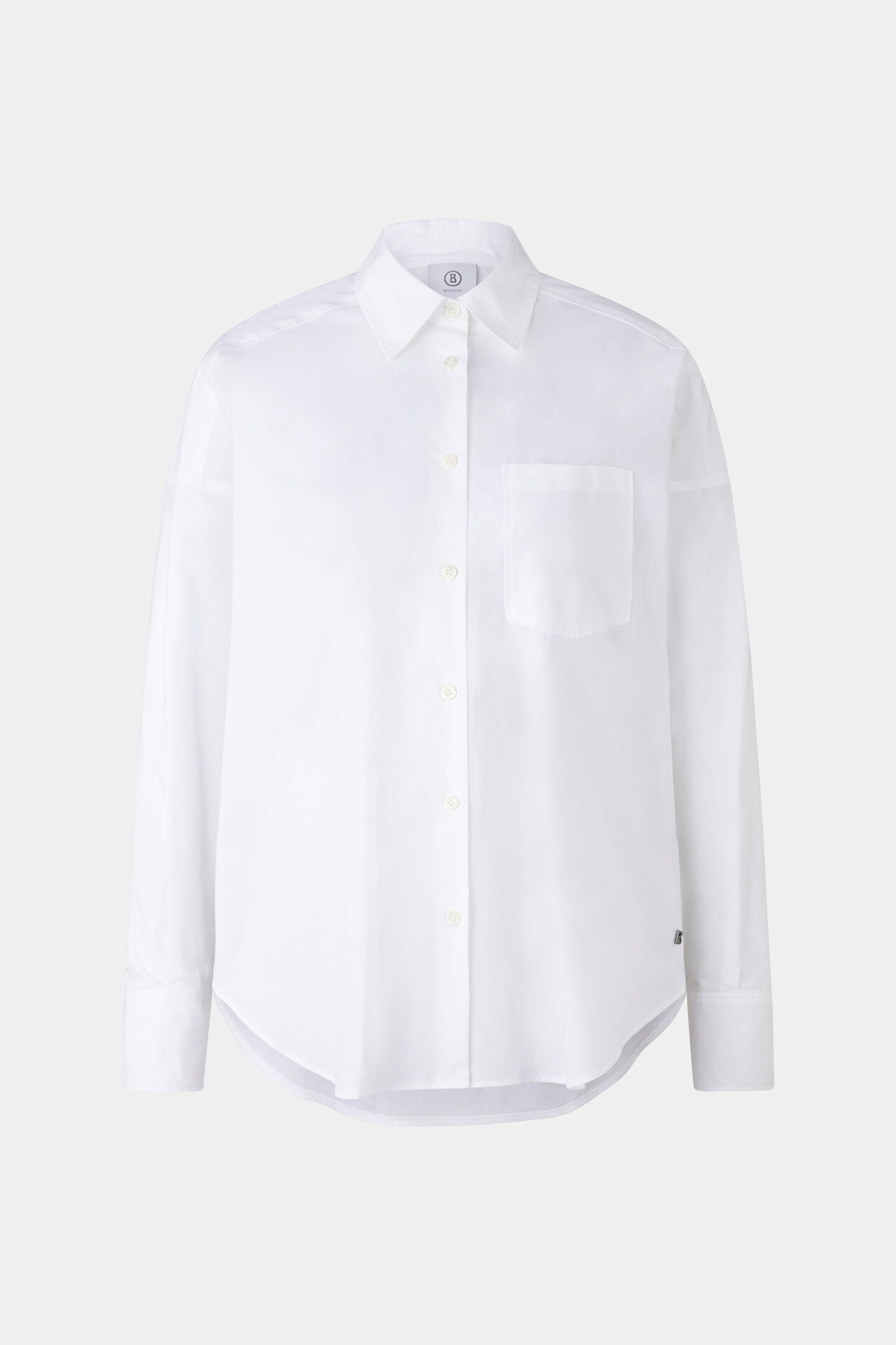 Popeline Bluse Nadine Weiß