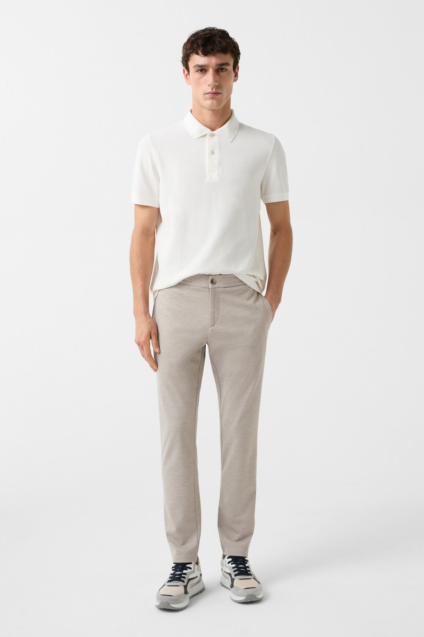 Twill broek Riley Actief Beige