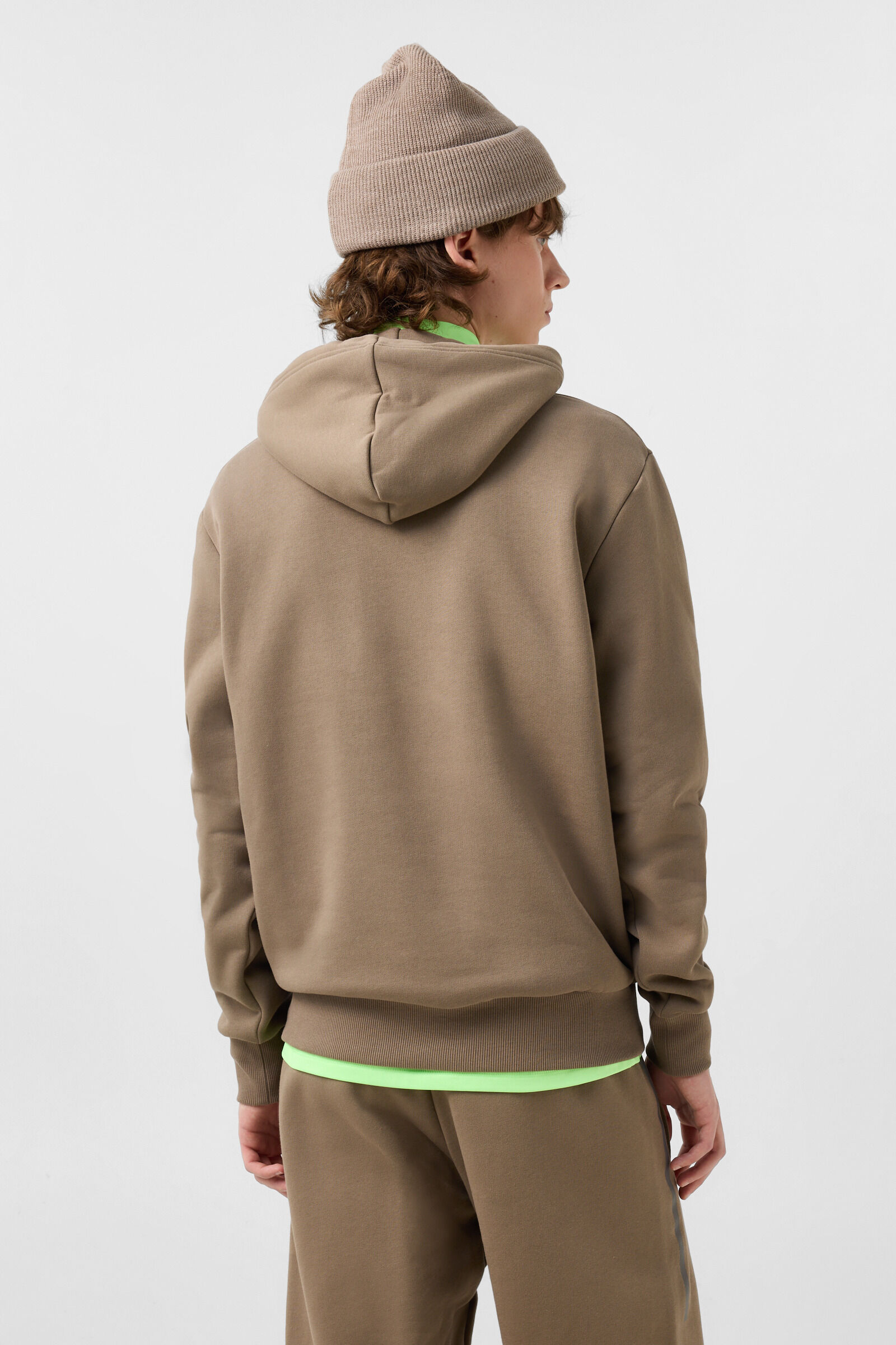 Covell Cotton Hoodie Taupe